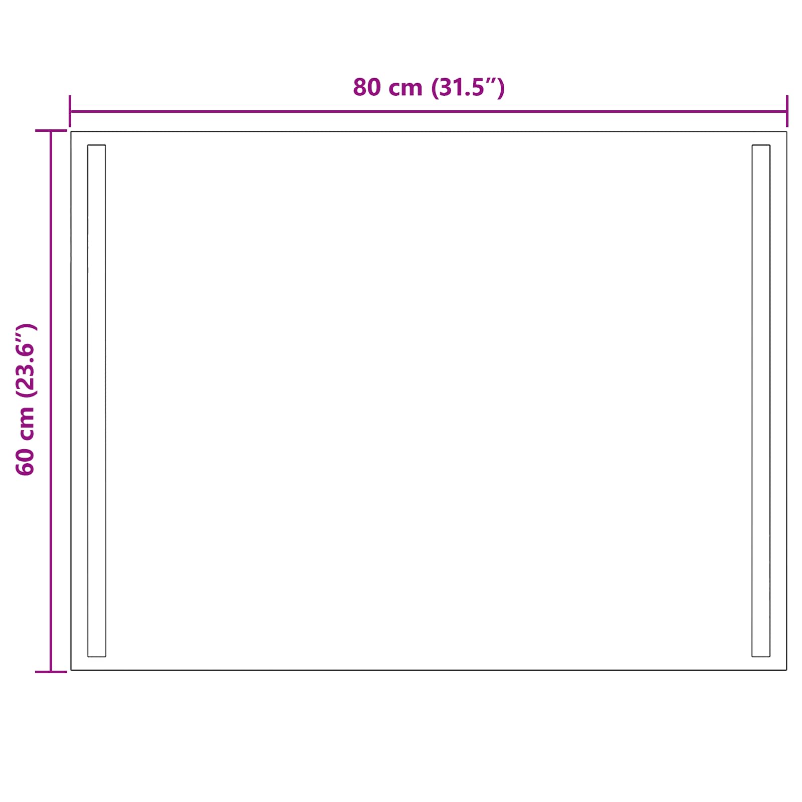 LED Badkamer Spiegel Transparant 80 x 60 cm gehard glas image 5