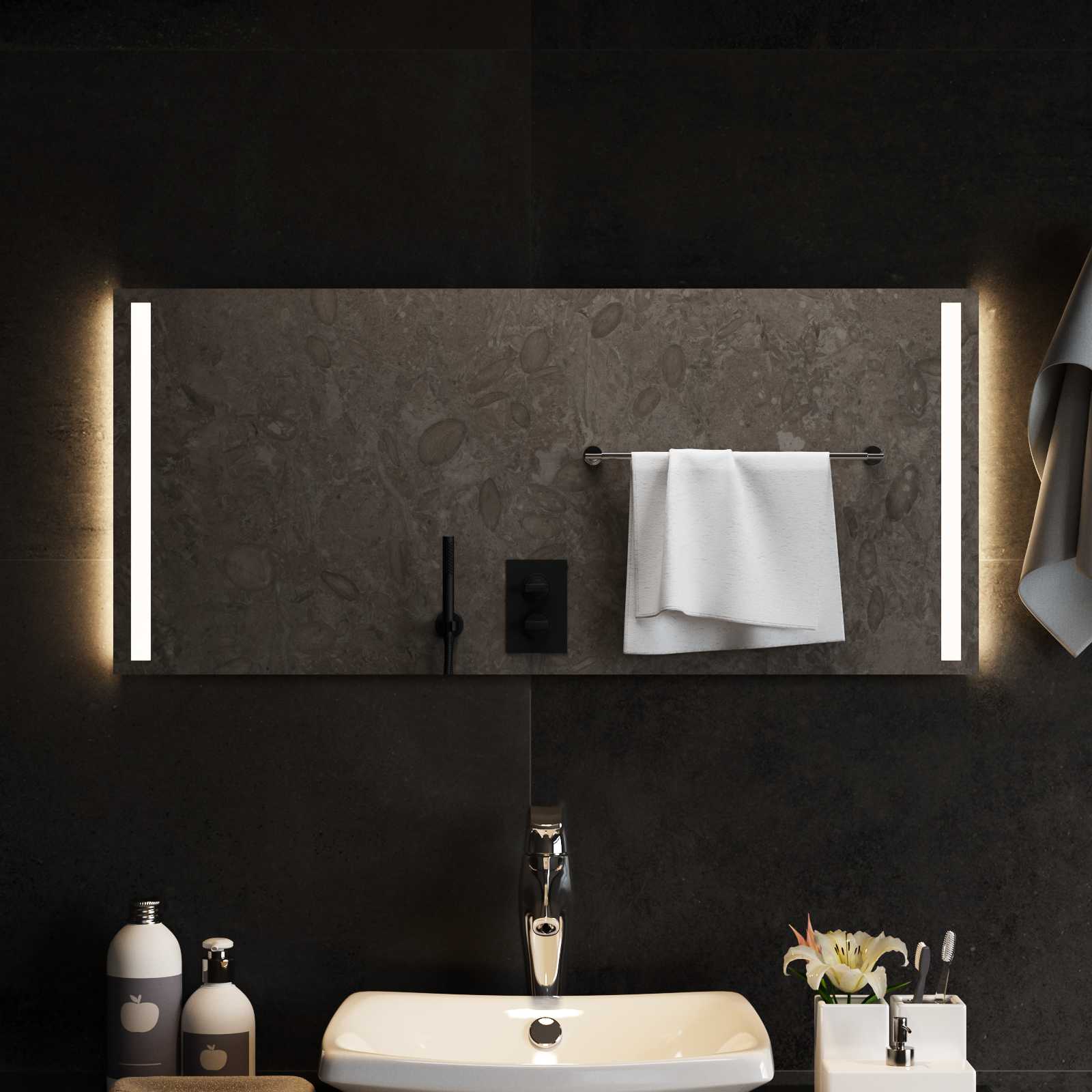 LED Badkamer Spiegel Transparant 90 x 40 cm gehard glas image 3