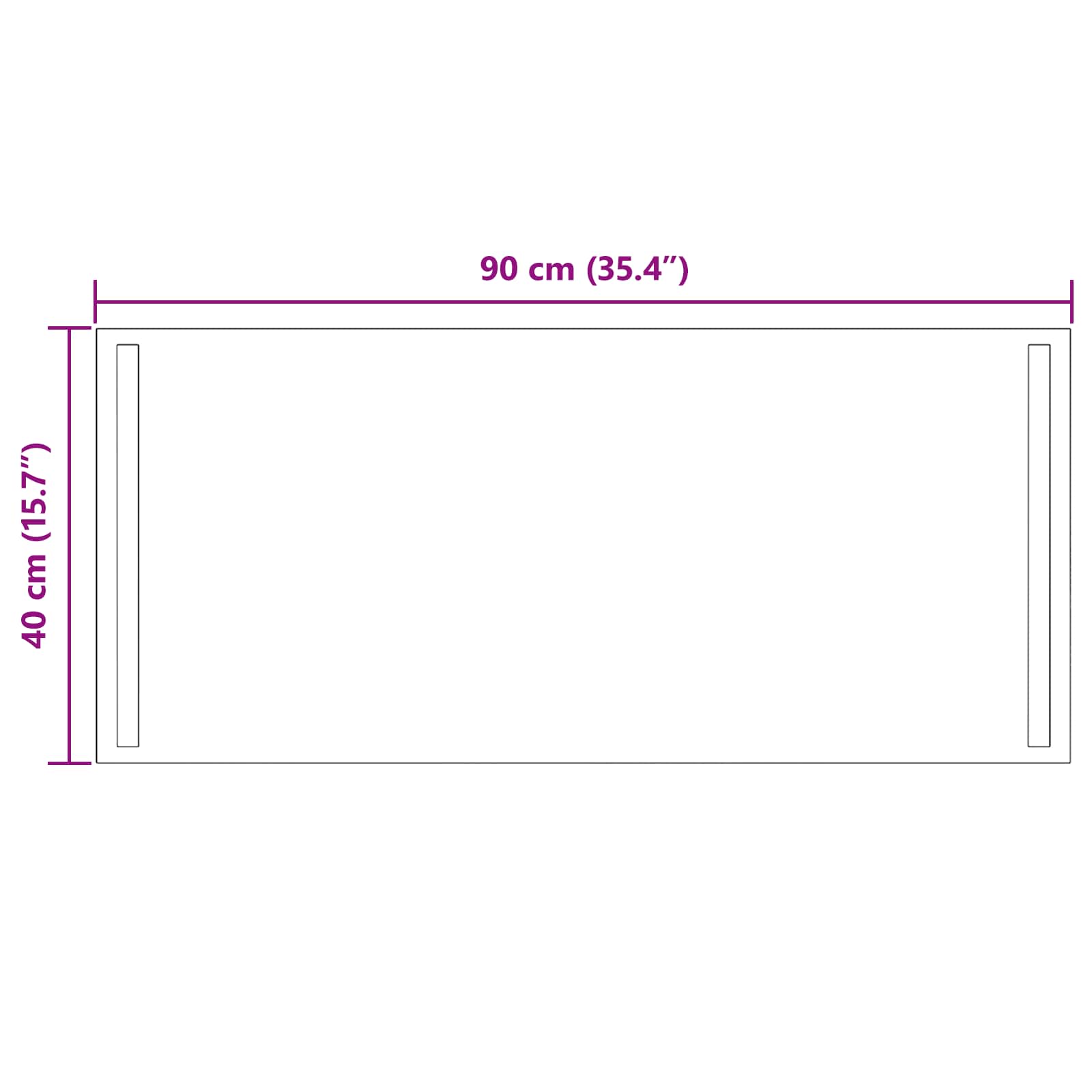 LED Badkamer Spiegel Transparant 90 x 40 cm gehard glas image 5