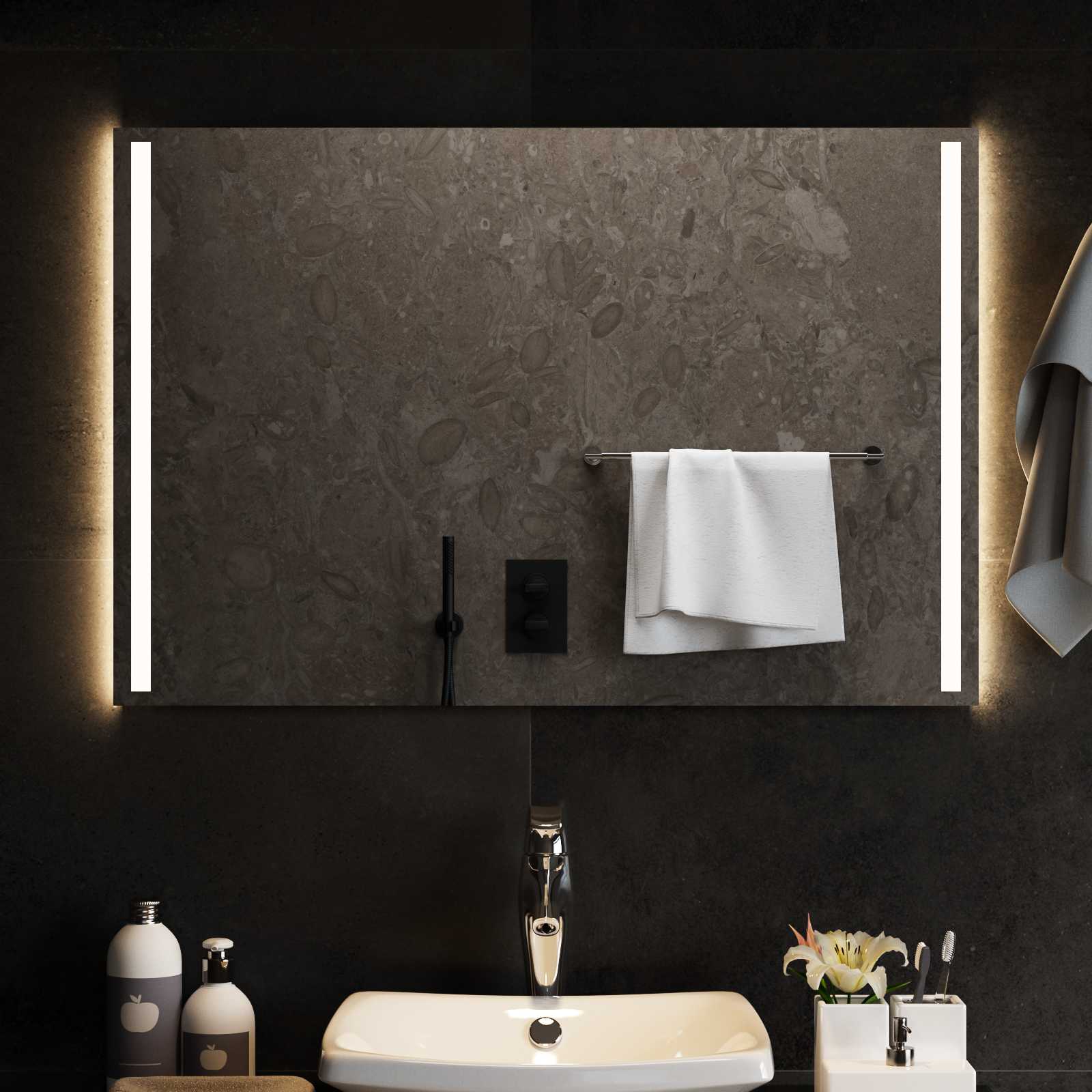 LED Badkamer Spiegel Transparant 90 x 60 cm gehard glas image 3