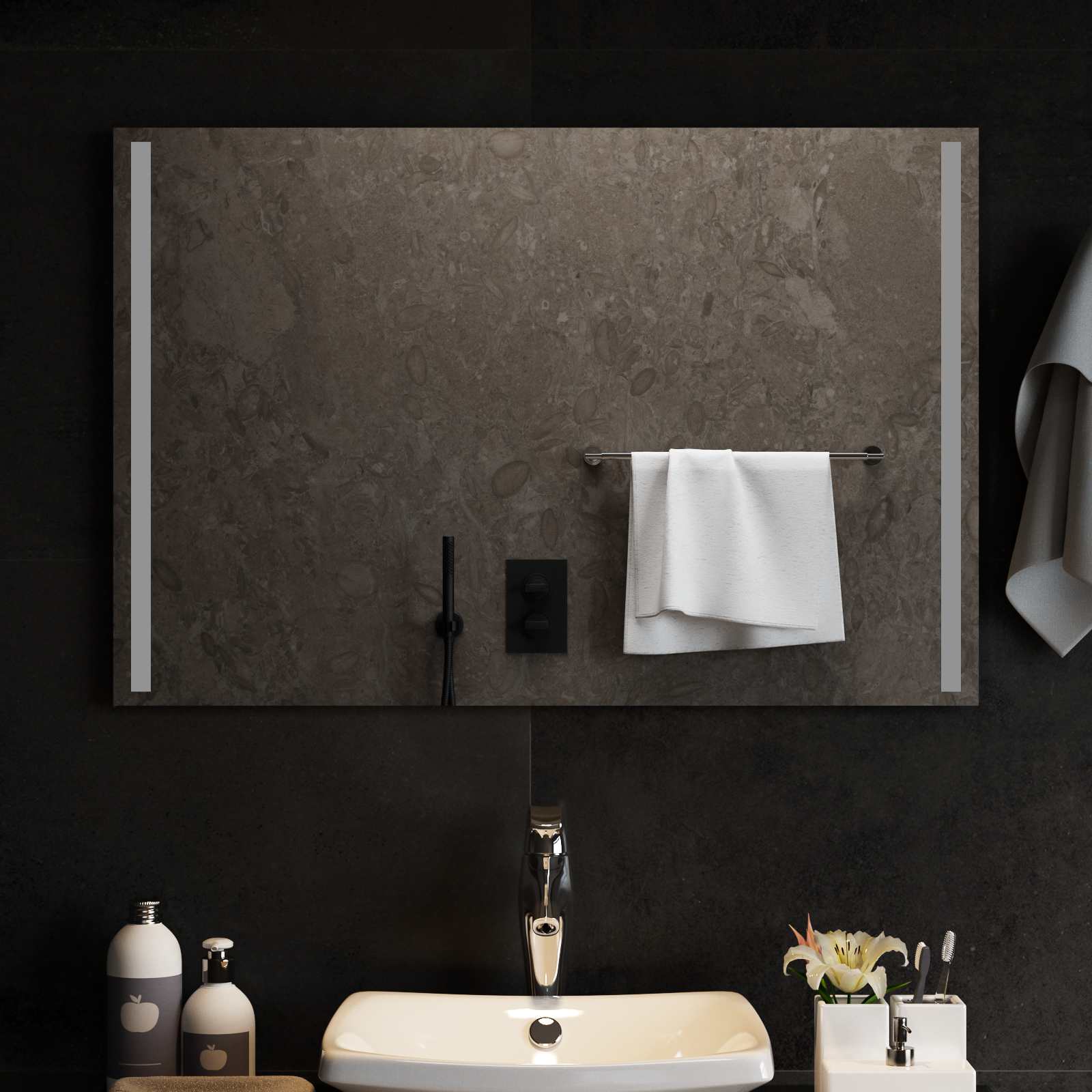 LED Badkamer Spiegel Transparant 90 x 60 cm gehard glas image 1