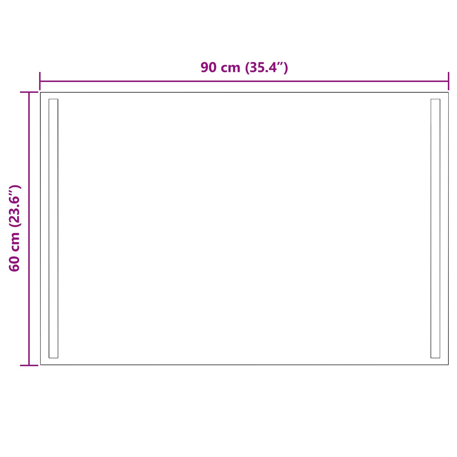 LED Badkamer Spiegel Transparant 90 x 60 cm gehard glas image 5