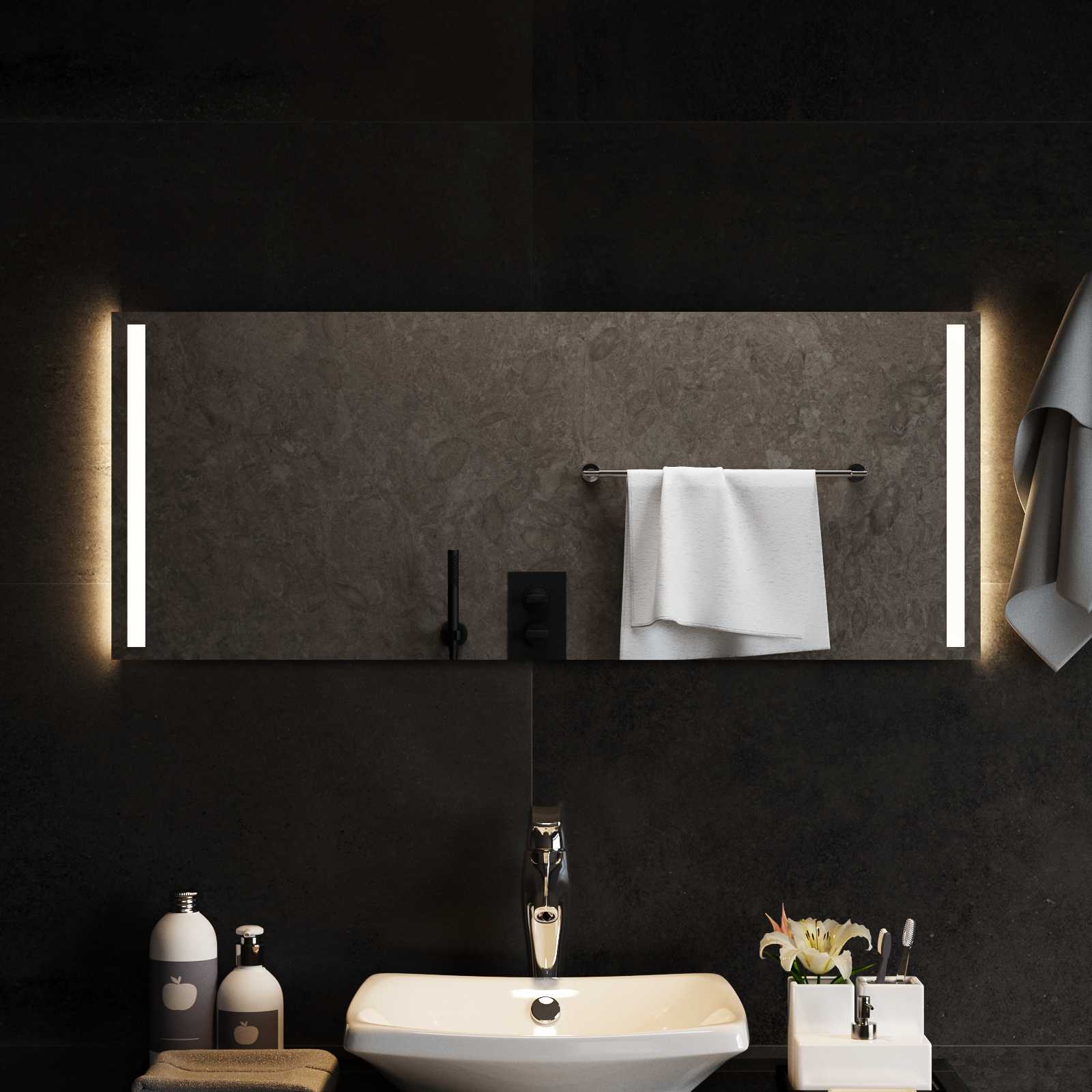 LED Badkamer Spiegel Transparant 100 x 40 cm gehard glas image 3