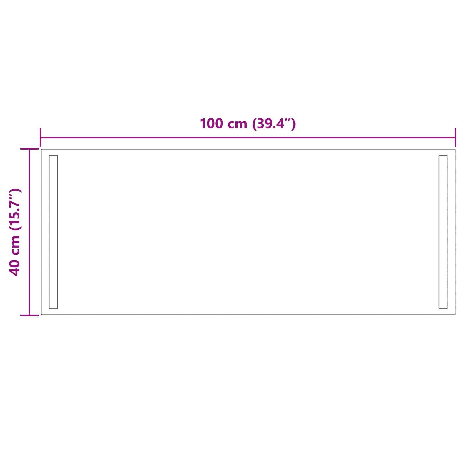 LED Badkamer Spiegel Transparant 100 x 40 cm gehard glas image 5