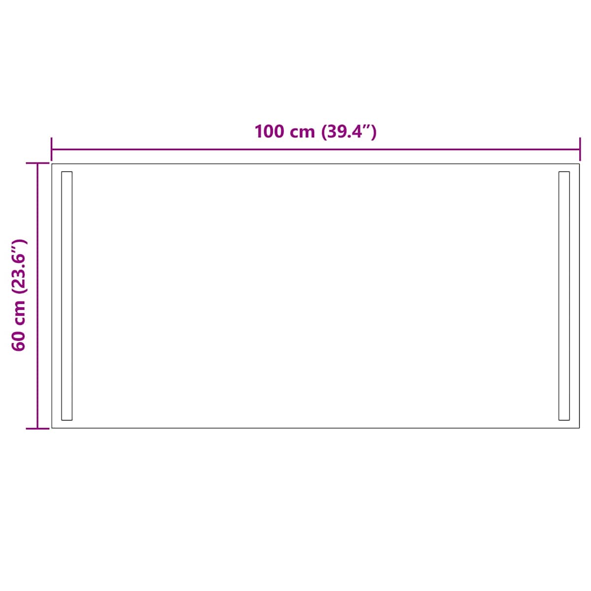 LED badeværelsesspejl Transparent hærdet glas - Billede 5