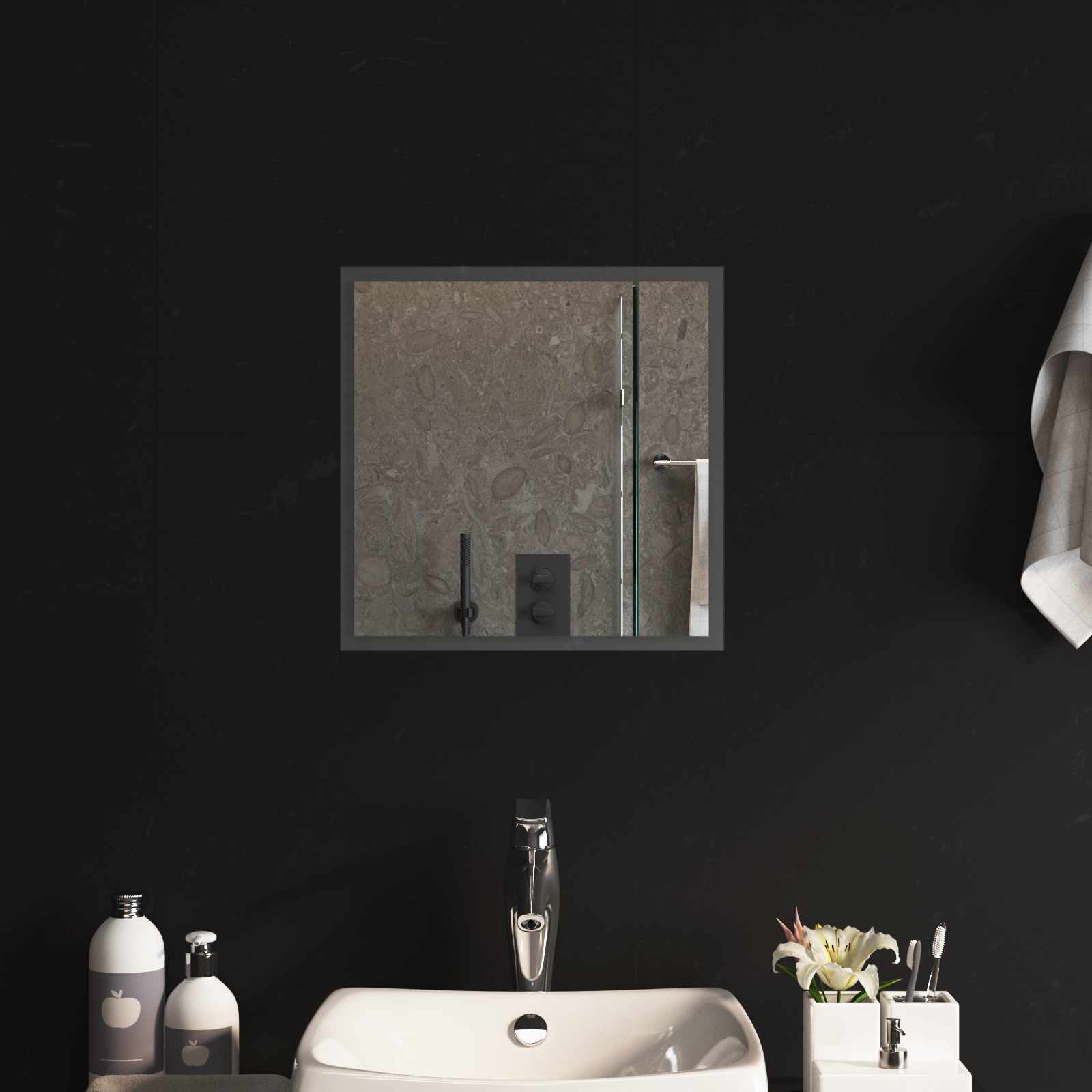 LED Badkamer Spiegel Transparant 40 x 40 cm gehard glas image 1