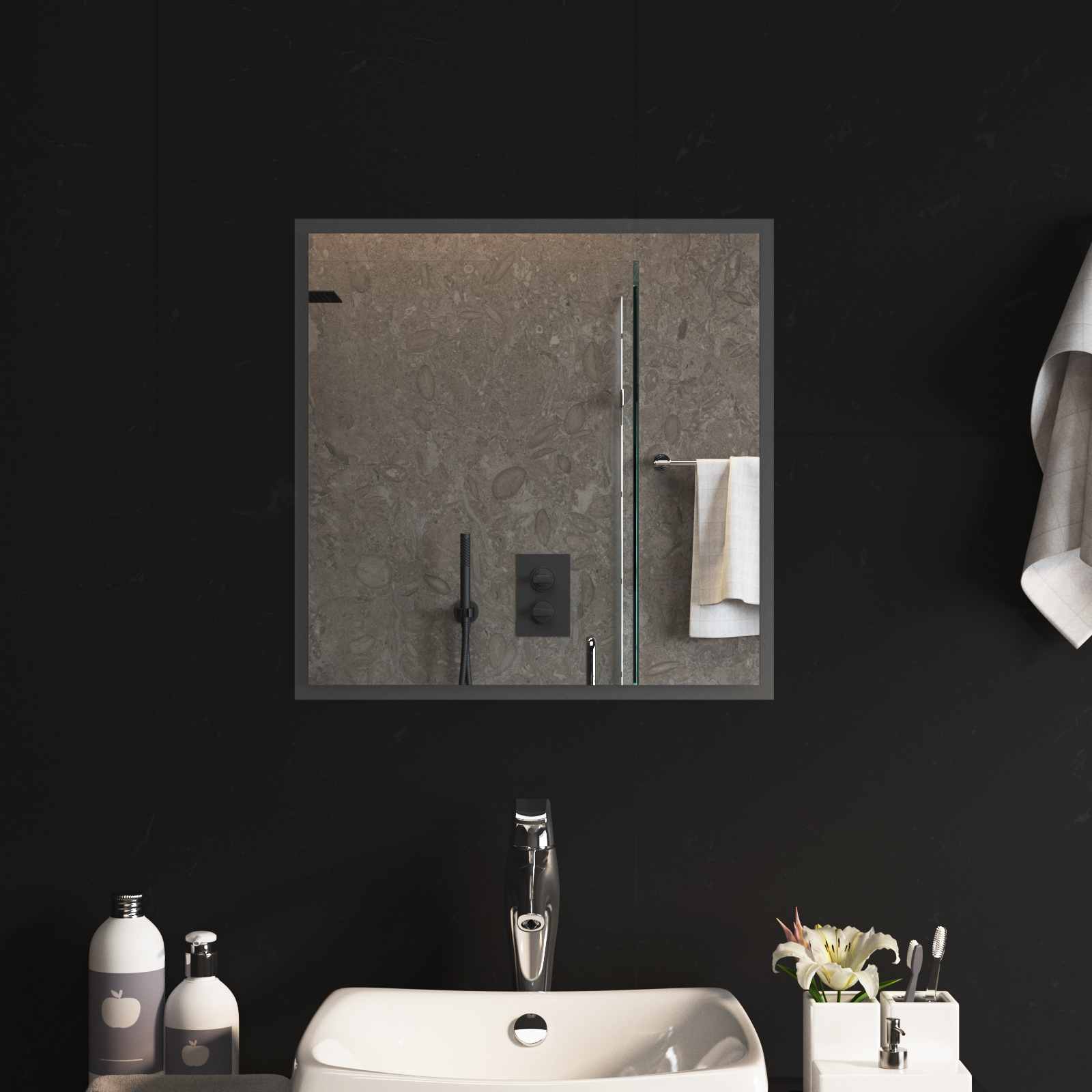 LED Badkamer Spiegel Transparant 50 x 50 cm gehard glas image 1