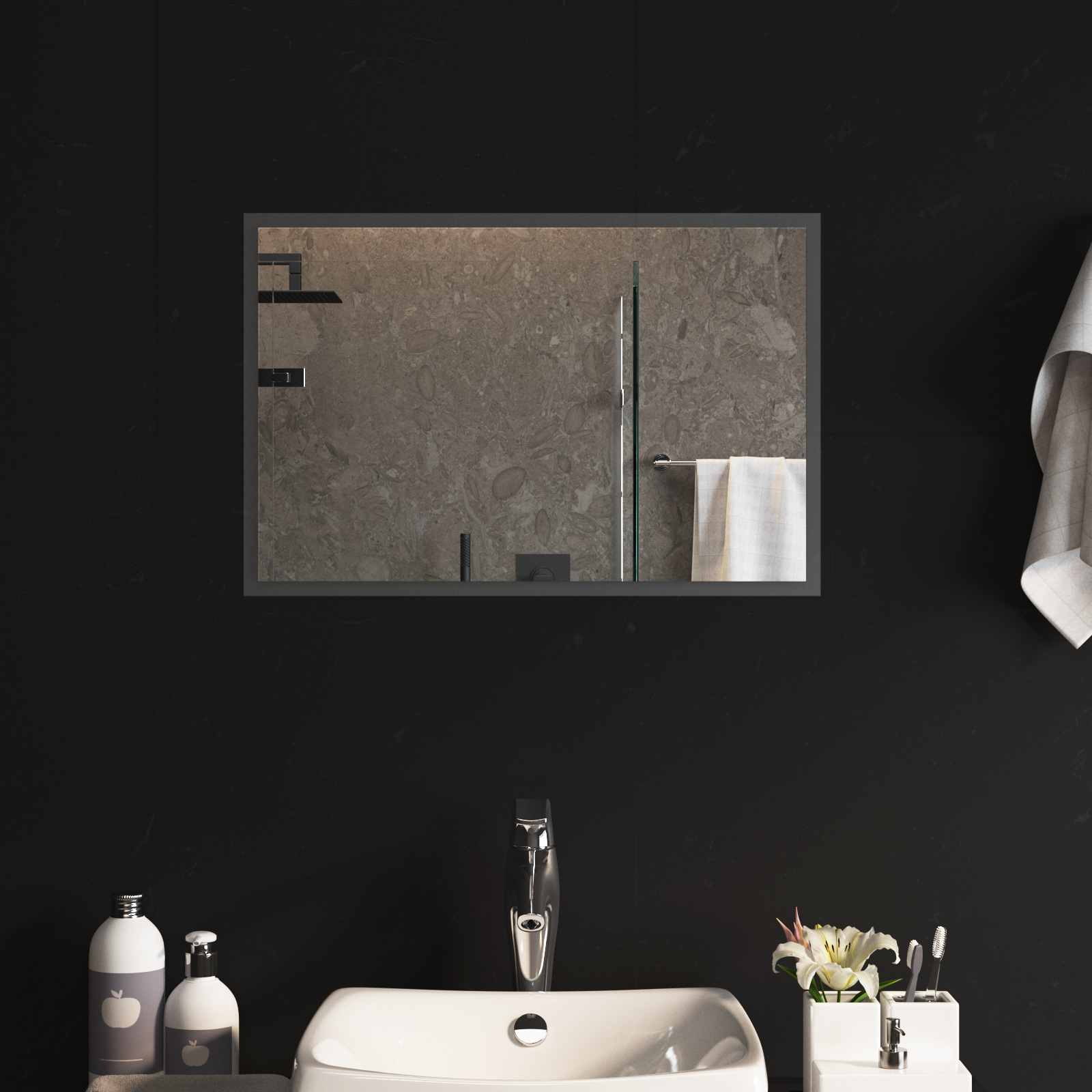 LED Badkamer Spiegel Transparant 60 x 40 cm gehard glas image 1