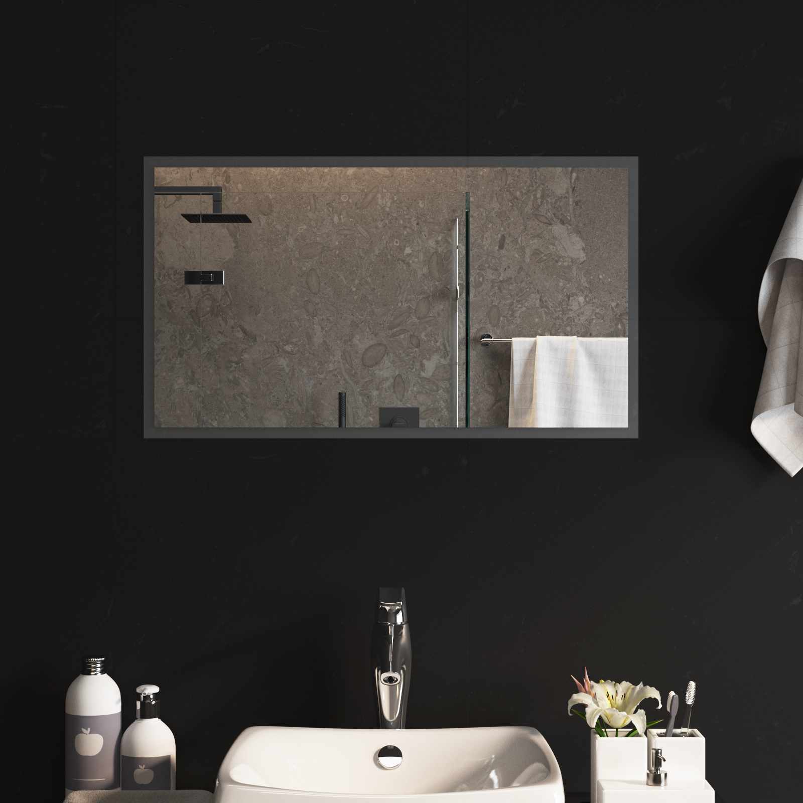 LED Badkamer Spiegel Transparant 70 x 40 cm gehard glas image 1