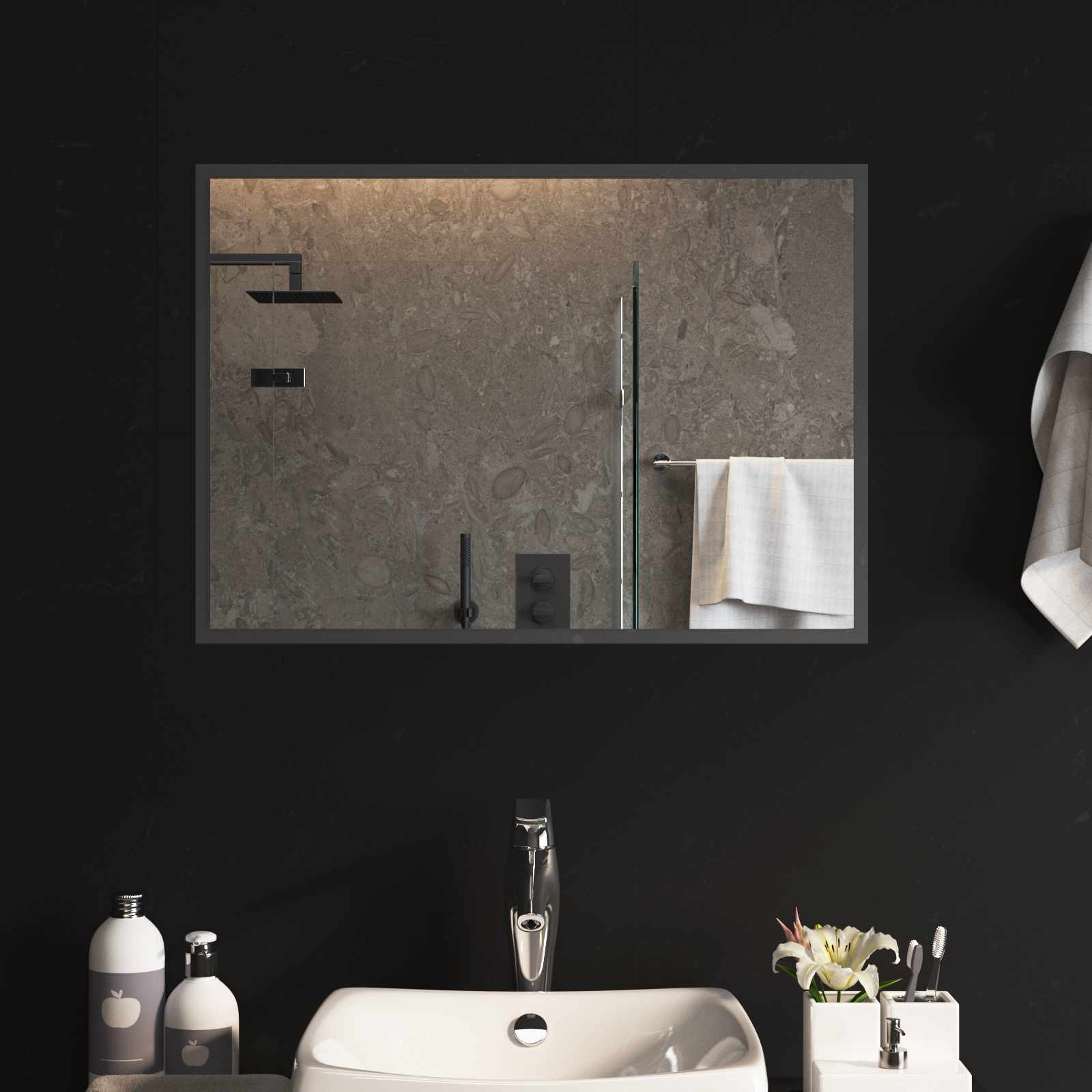 LED Badkamer Spiegel Transparant 70 x 50 cm gehard glas image 1