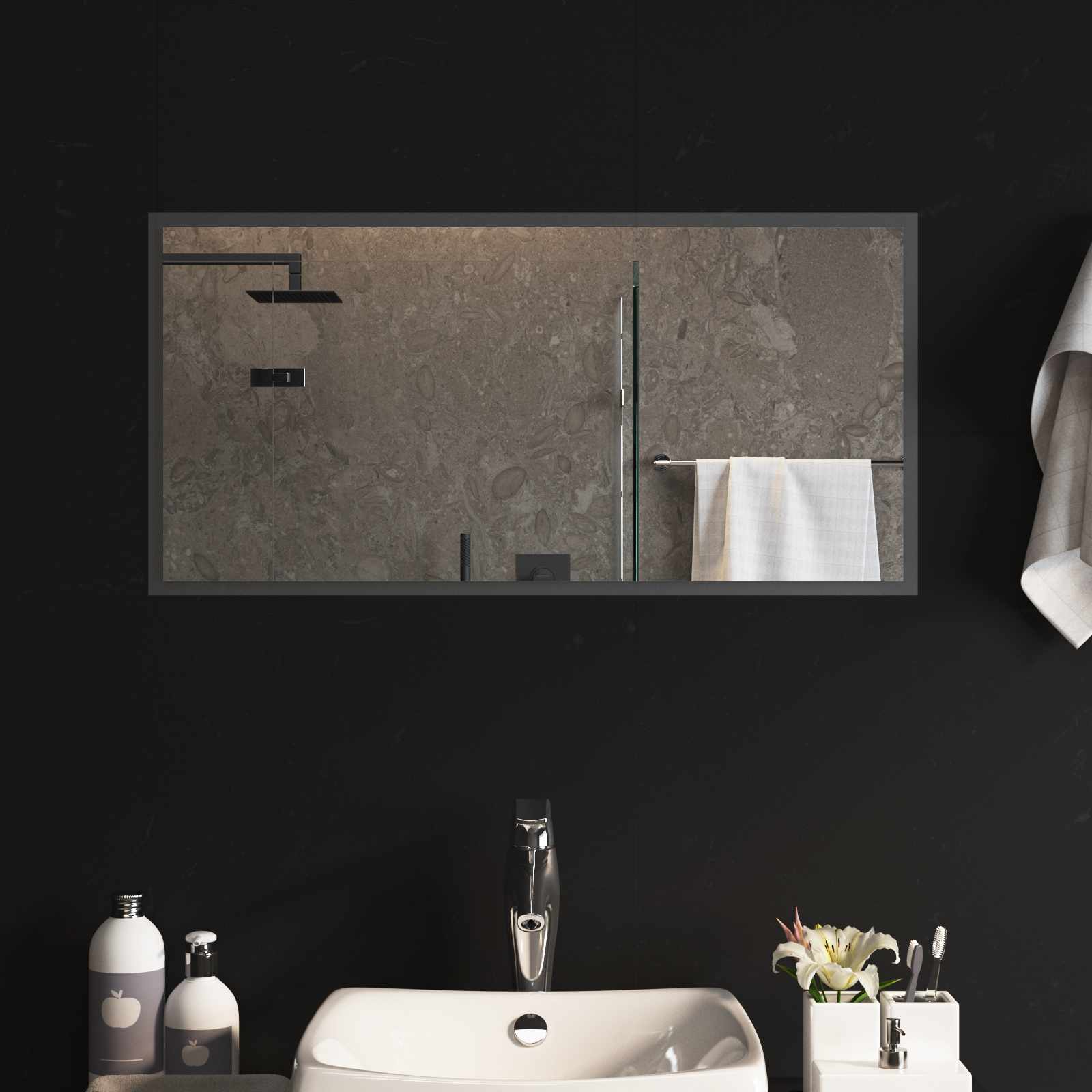 LED Badkamer Spiegel Transparant 80 x 40 cm gehard glas image 1