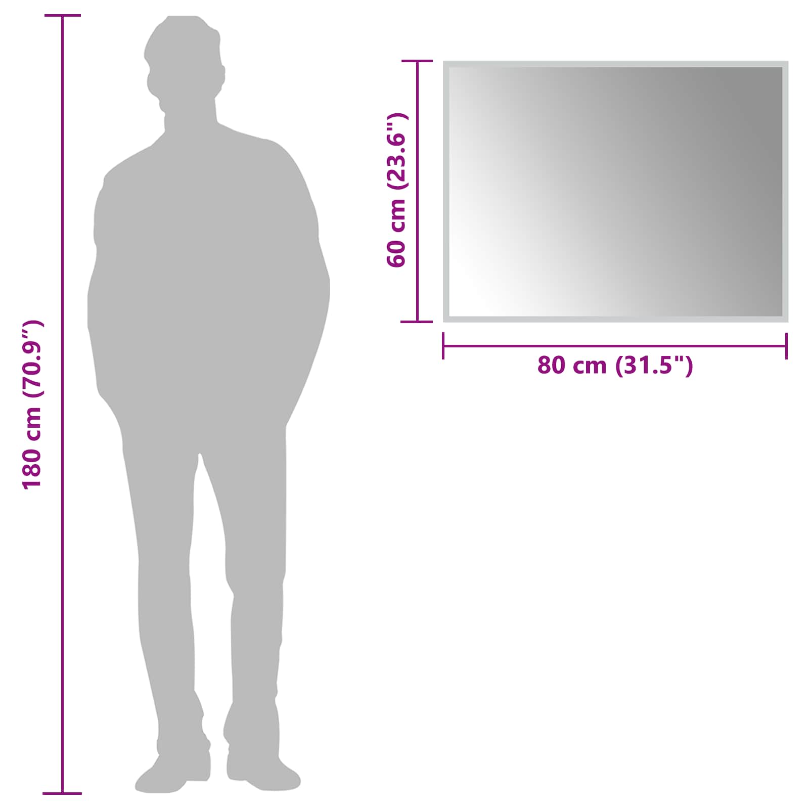 LED Badkamer Spiegel Transparant 80 x 60 cm gehard glas image 6