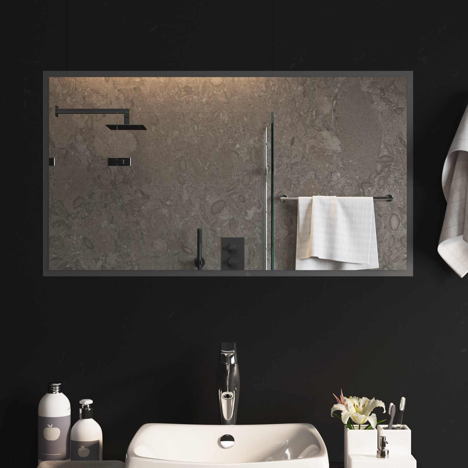 LED Badkamer Spiegel Transparant 90 x 50 cm gehard glas image 1