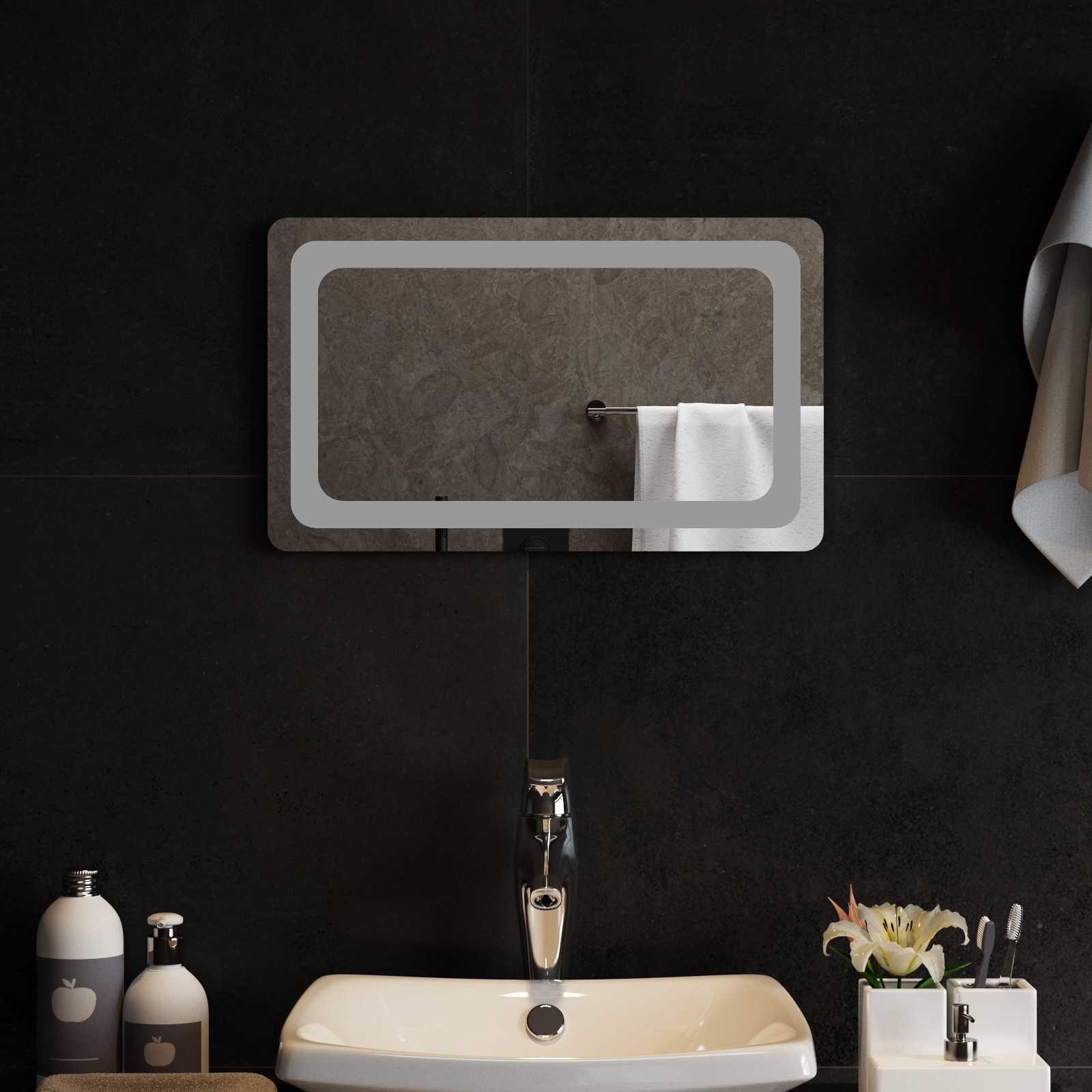 LED Badkamer Spiegel Transparant 50 x 30 cm gehard glas image 1