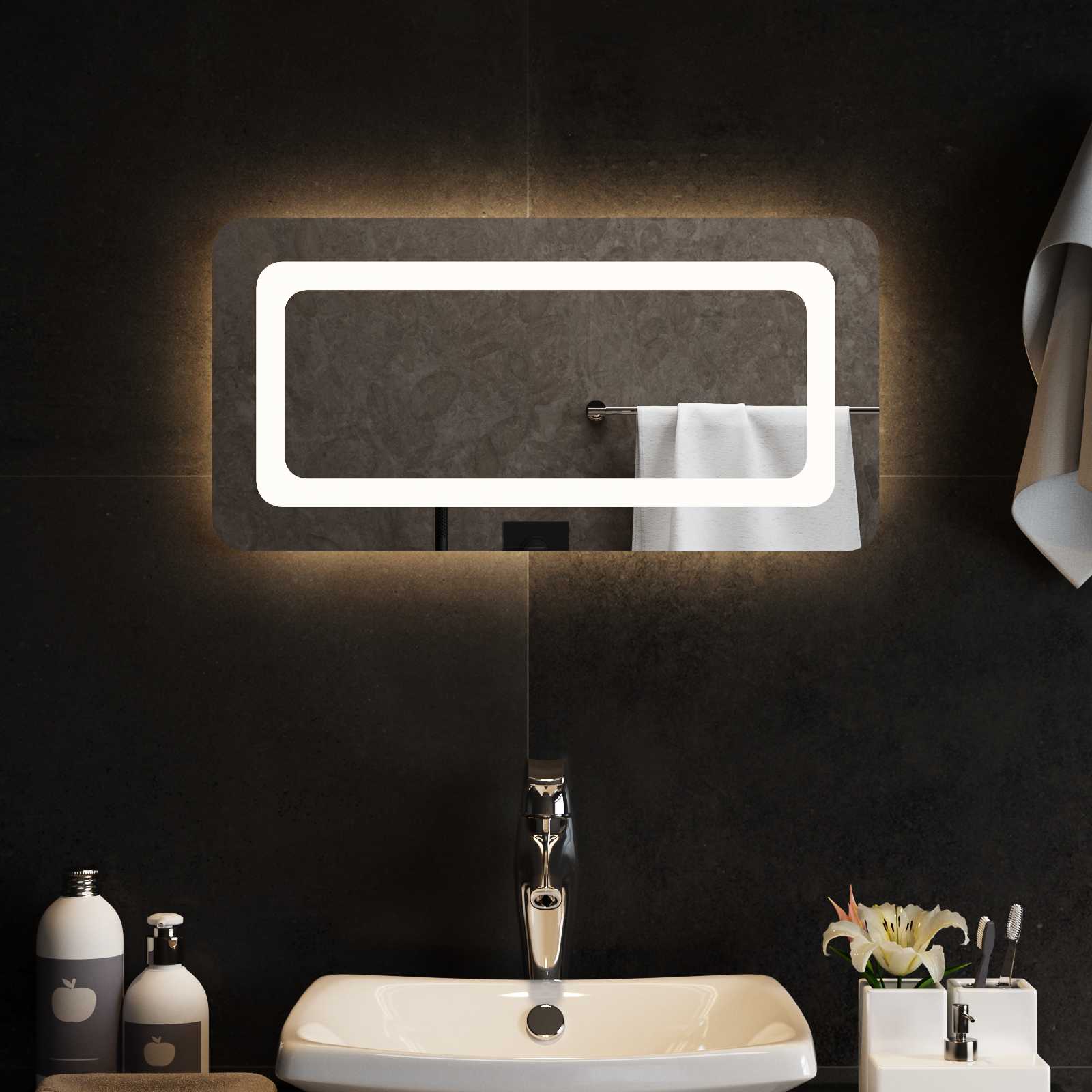 LED Badkamer Spiegel Transparant 60 x 30 cm gehard glas image 3