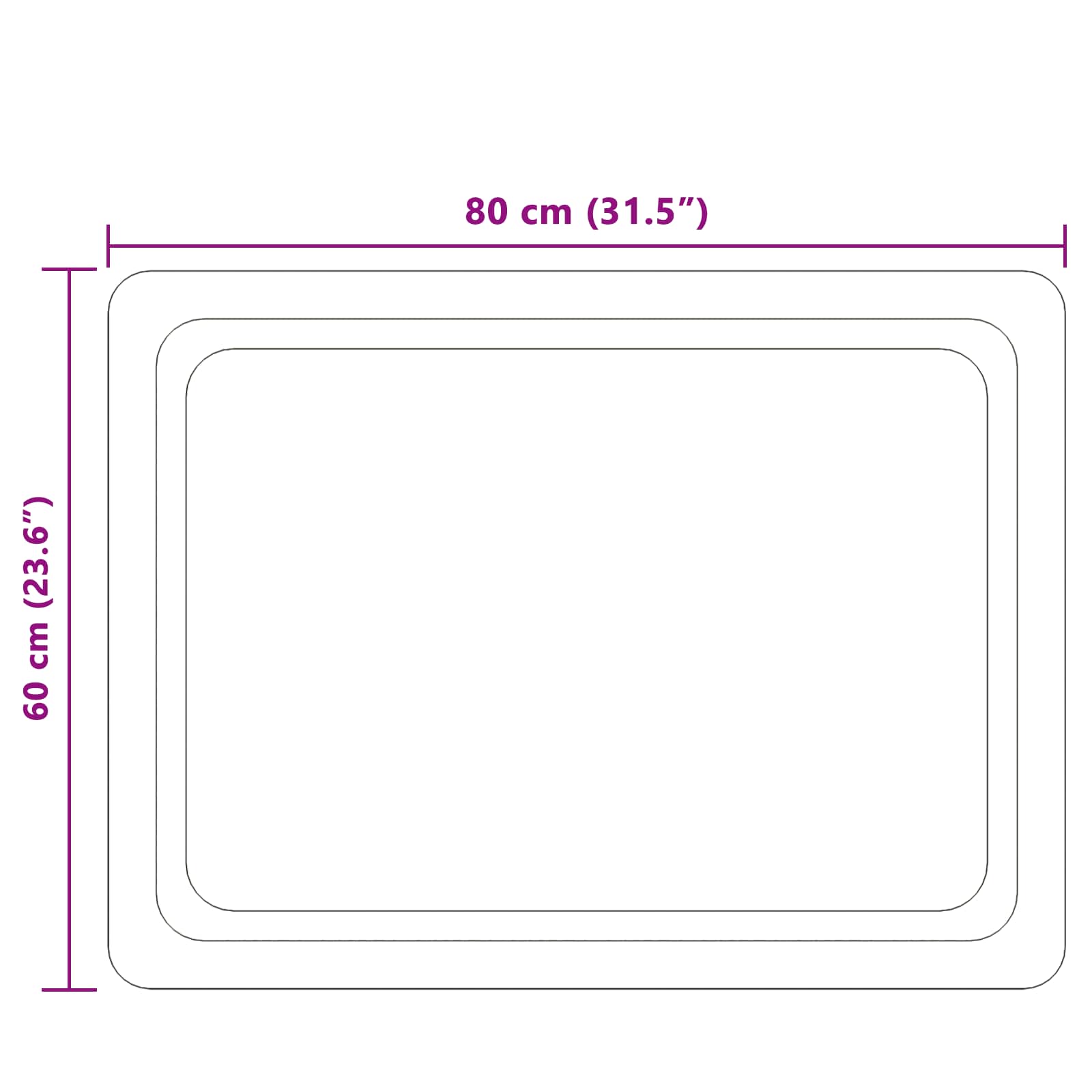 LED Badkamer Spiegel Transparant 80 x 60 cm gehard glas image 5