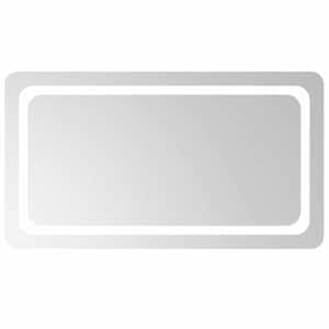 vidaXL LED vannitoa peegel L&auml;bipaistev 90 x 50 cm karastatud klaas