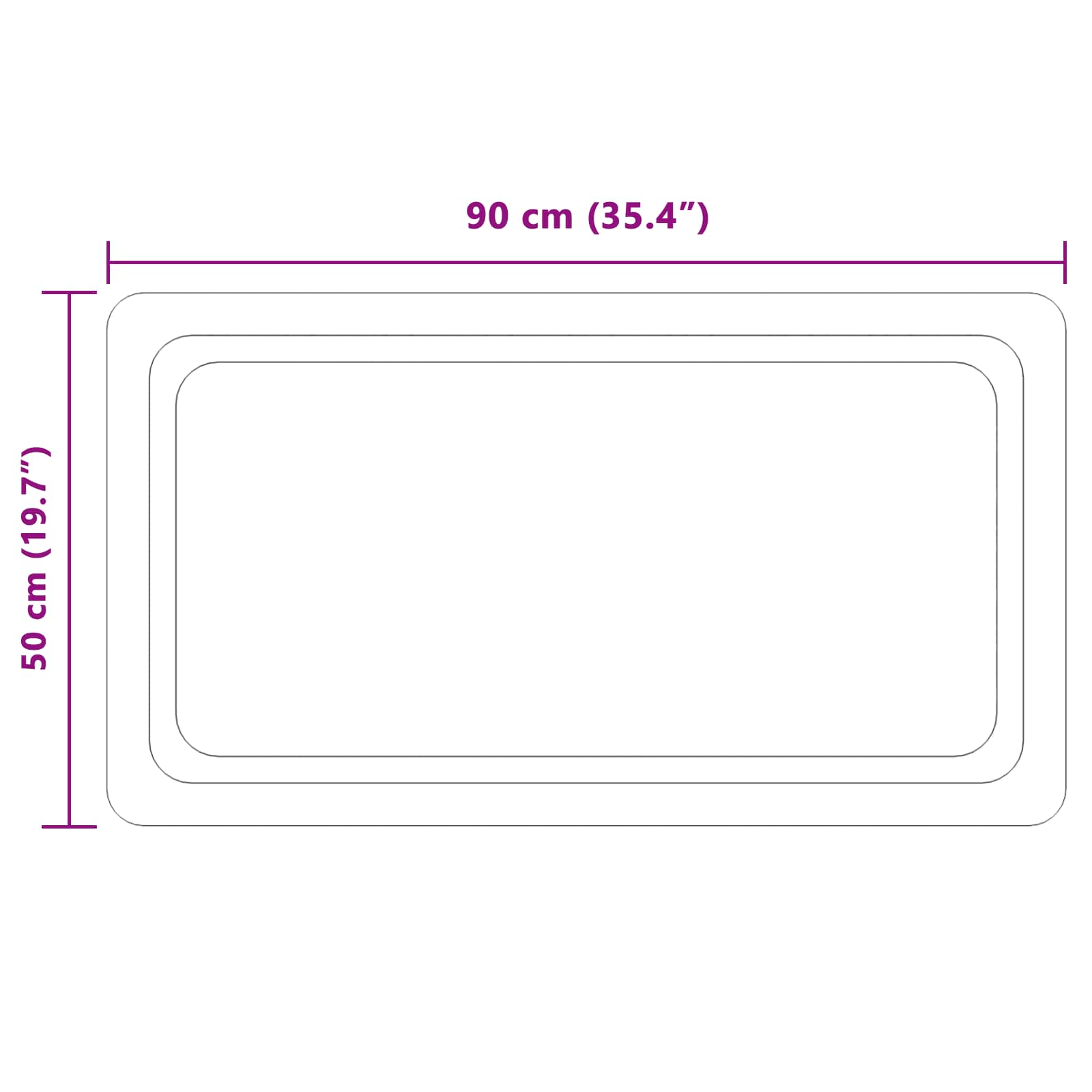 LED Badkamer Spiegel Transparant 90 x 50 cm gehard glas image 5