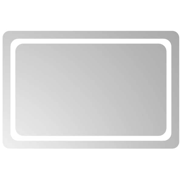 vidaXL LED vannitoa peegel L&auml;bipaistev 90 x 60 cm karastatud klaas