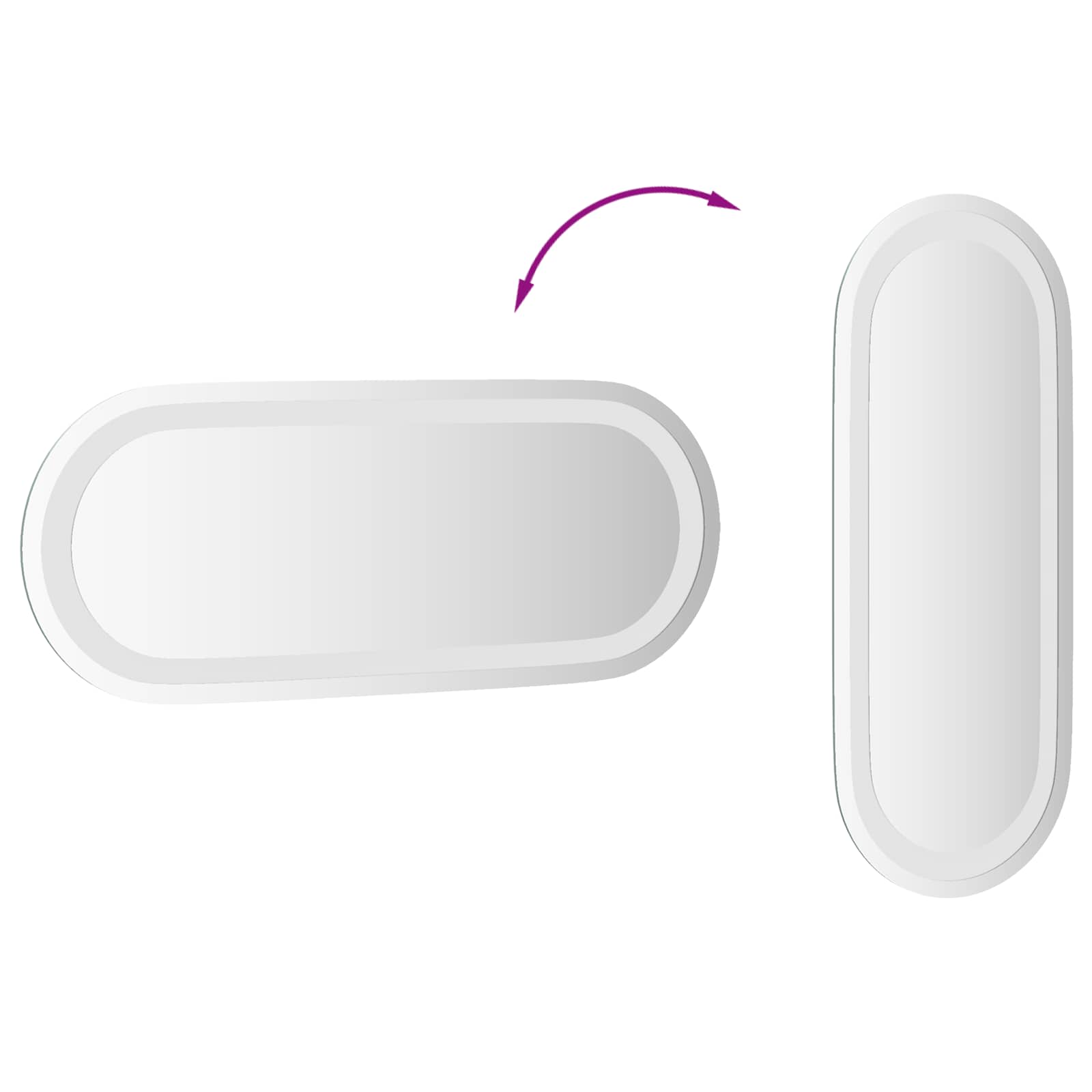 LED Badkamer Spiegel Transparant 50 x 20 cm gehard glas image 9