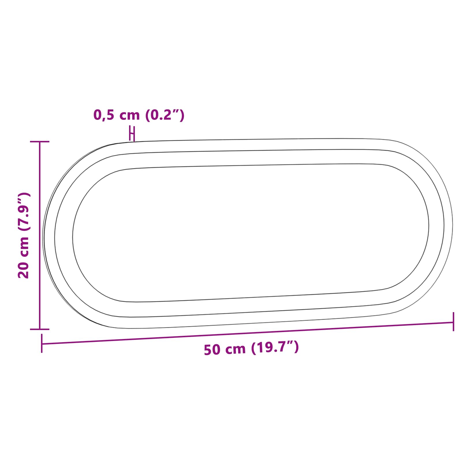 LED Badkamer Spiegel Transparant 50 x 20 cm gehard glas image 10