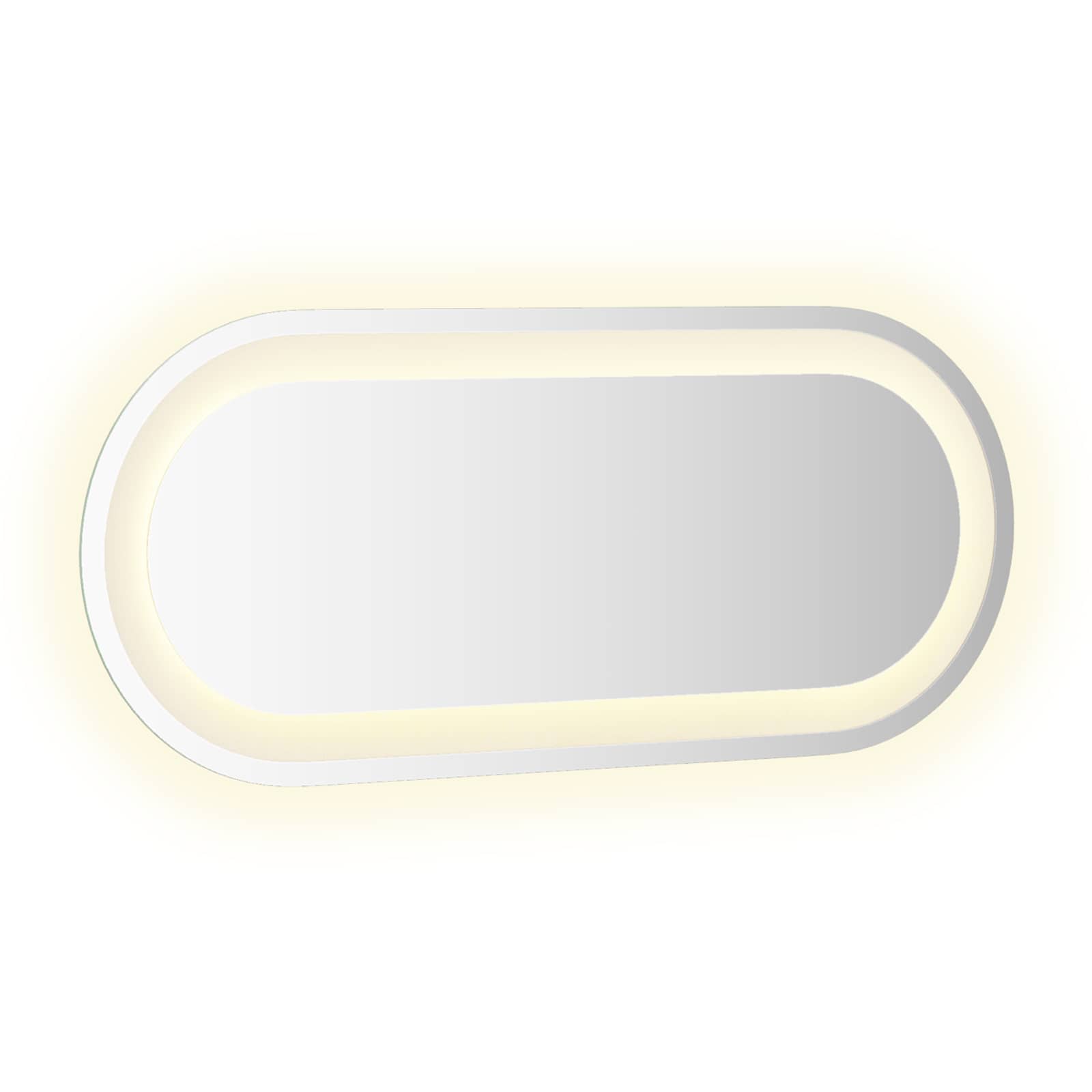 vidaXL - LED - Badkamerspiegel - Transparant - 60 - x - 25 - cm - gehard - glas