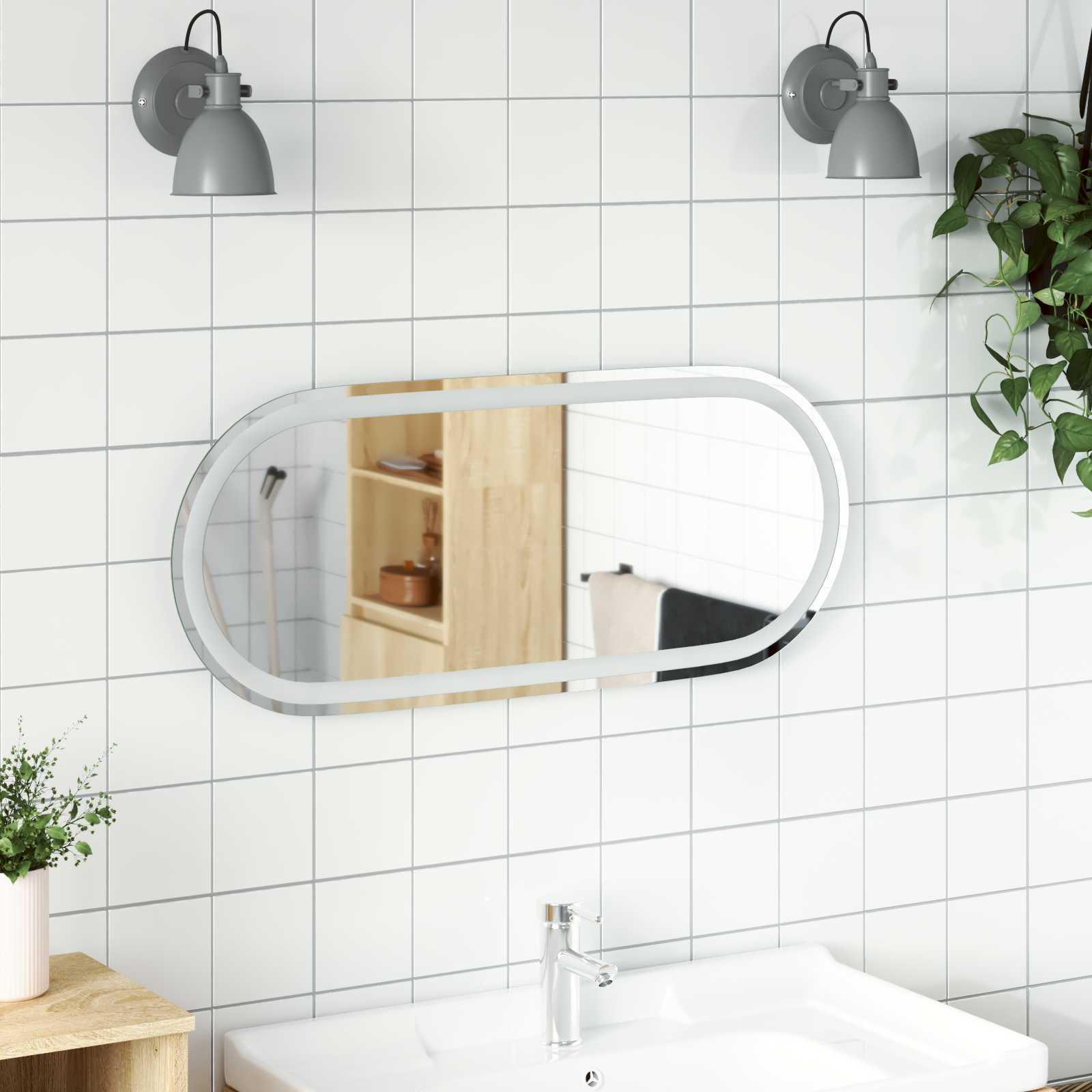 LED Badkamer Spiegel Transparant 90 x 40 cm gehard glas image 1