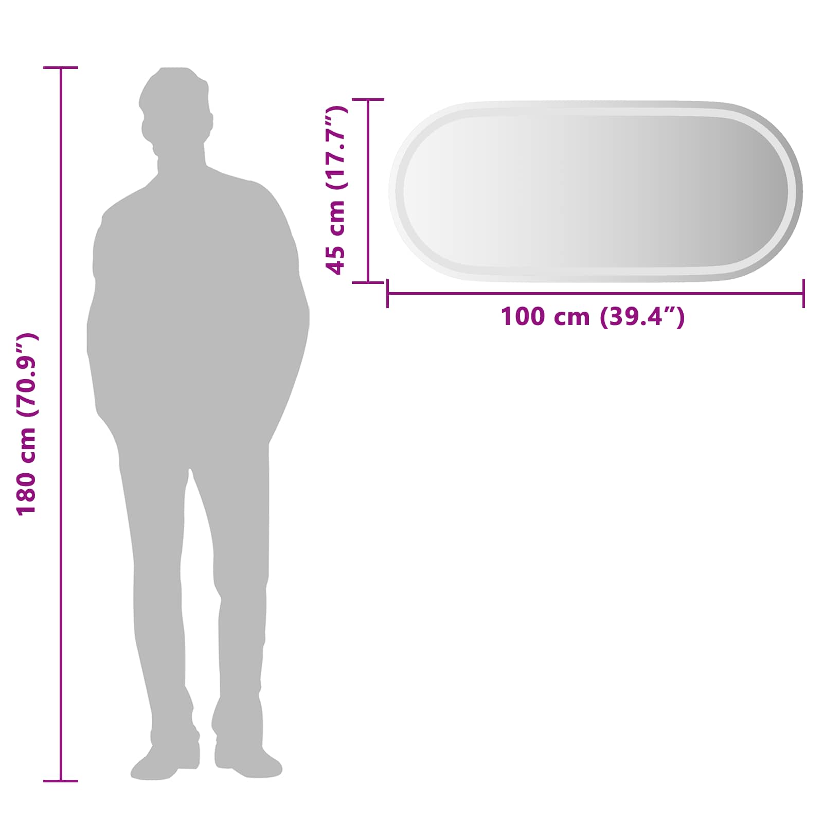 LED Badkamer Spiegel Transparant 100 x 45 cm gehard glas image 11