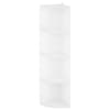 vidaXL Nurgariiul 4 tasandit 31,5 x 31 x 130 cm Tehispuit Valge