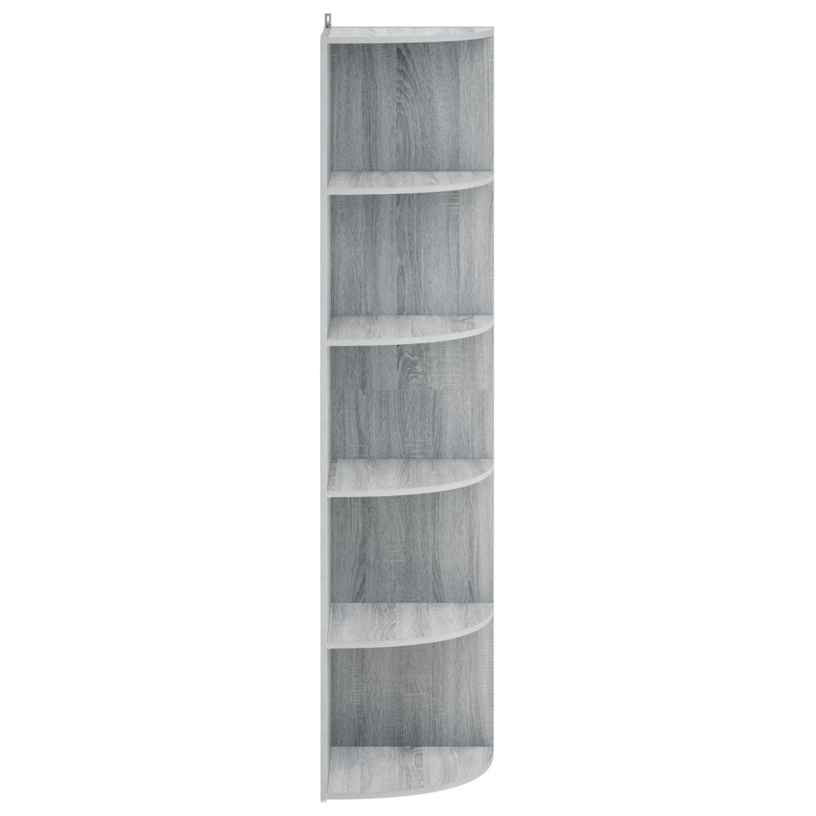Kotna polica 5 ravni 41,5 x 41,5 x 178 cm Inženirski les