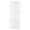 vidaXL Nurgariiul 3 tasandit 41,5 x 41,5 x 107,5 cm Tehispuit Valge