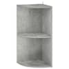 vidaXL Nurgariiul 2 tasandit 41,5 x 41,5 x 72 cm Tehispuit Betoonhall