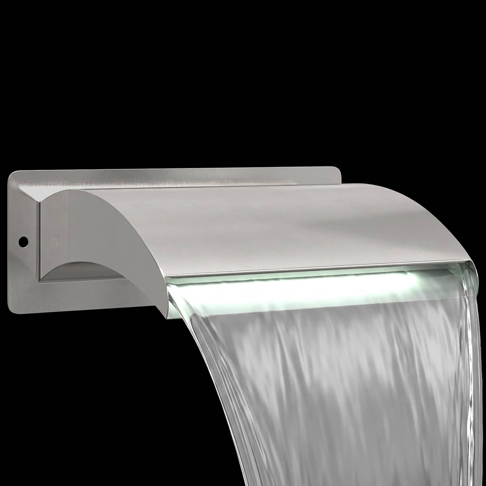 Zwembadwaterval met LED Roestvrij staal 304 30 x 9 x 26 cm image 9