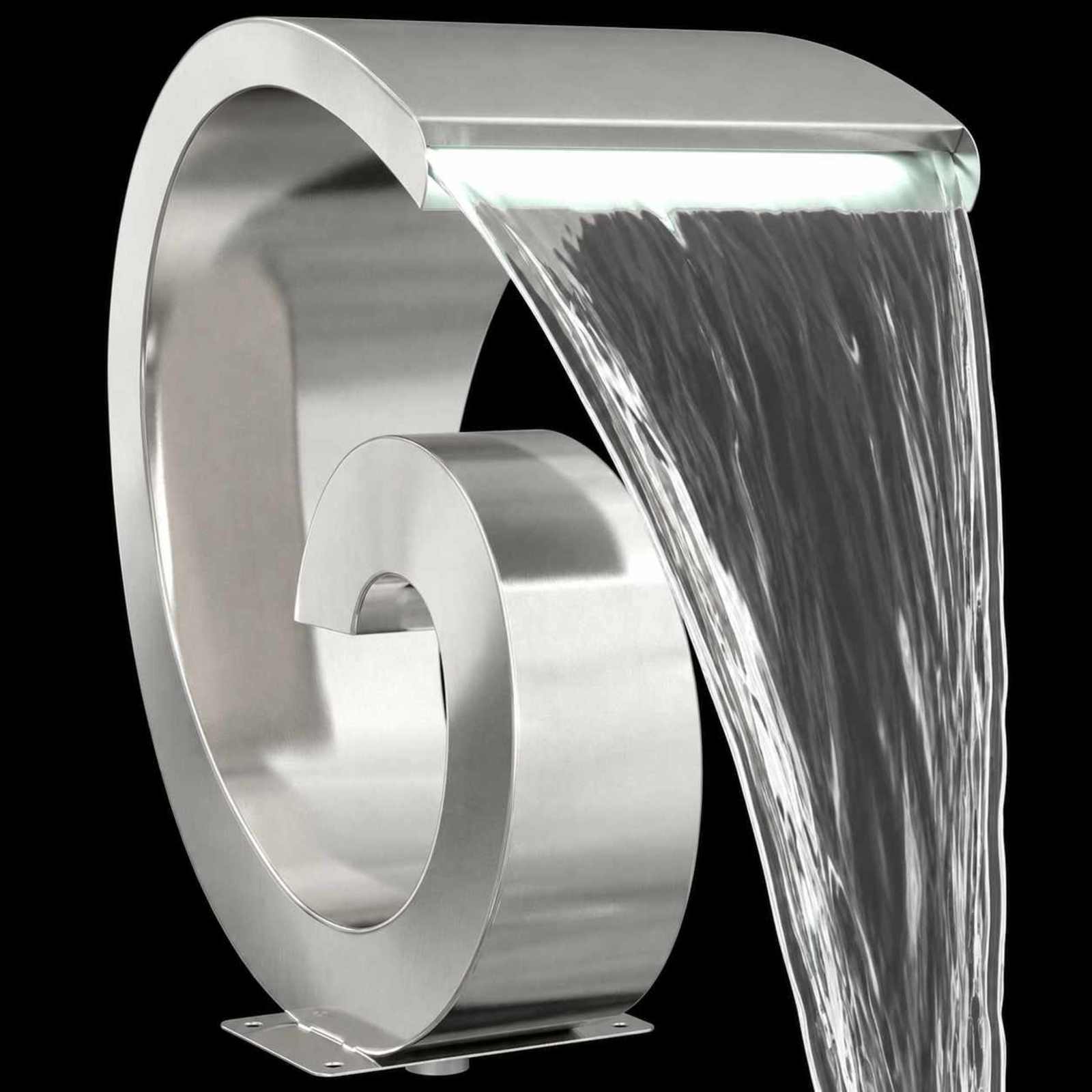 Zwembadwaterval met LED Roestvrij staal 304 50 x 30 x 53 cm image 10