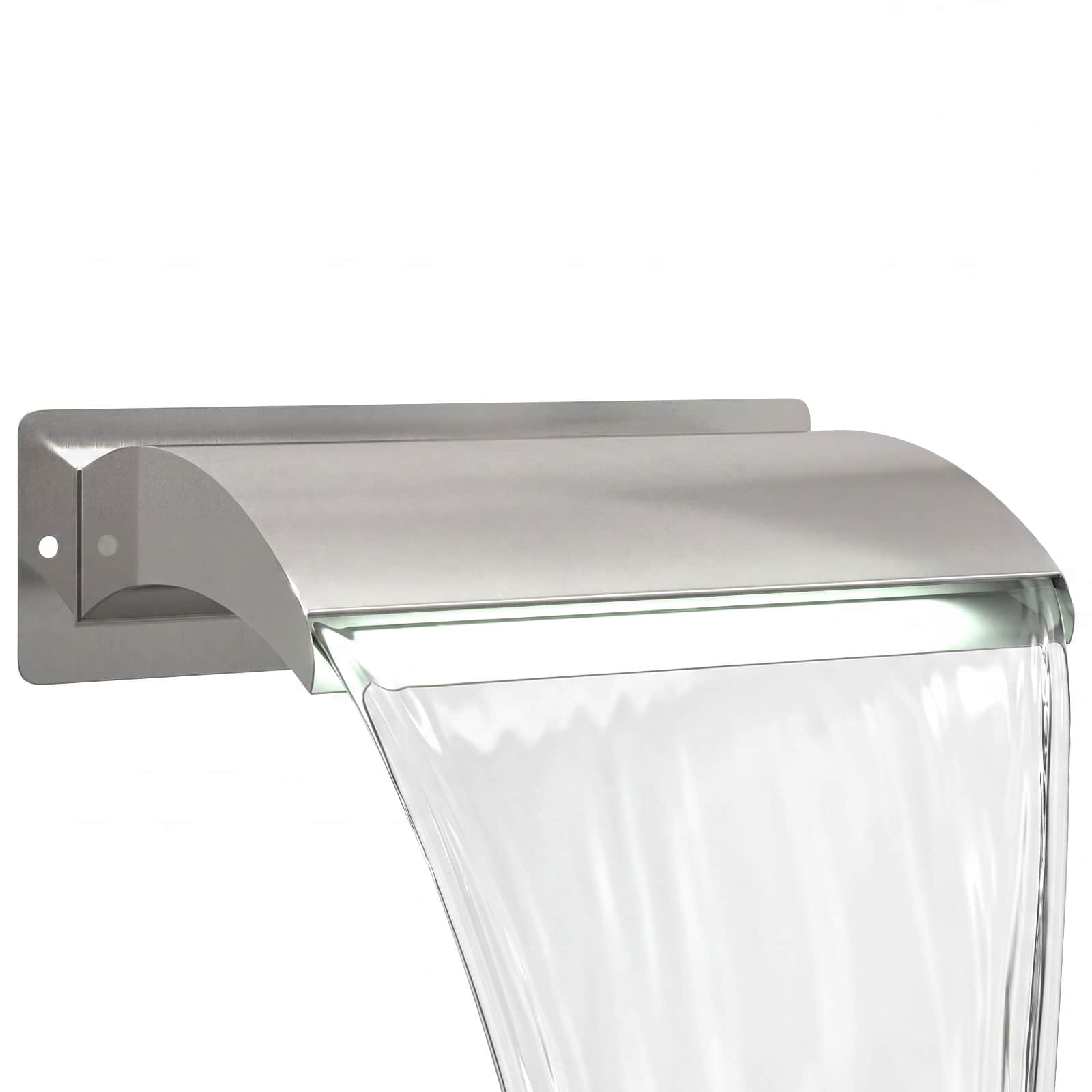 Zwembadwaterval met led Roestvrij staal 304 51 x 26 x 13 cm image 2