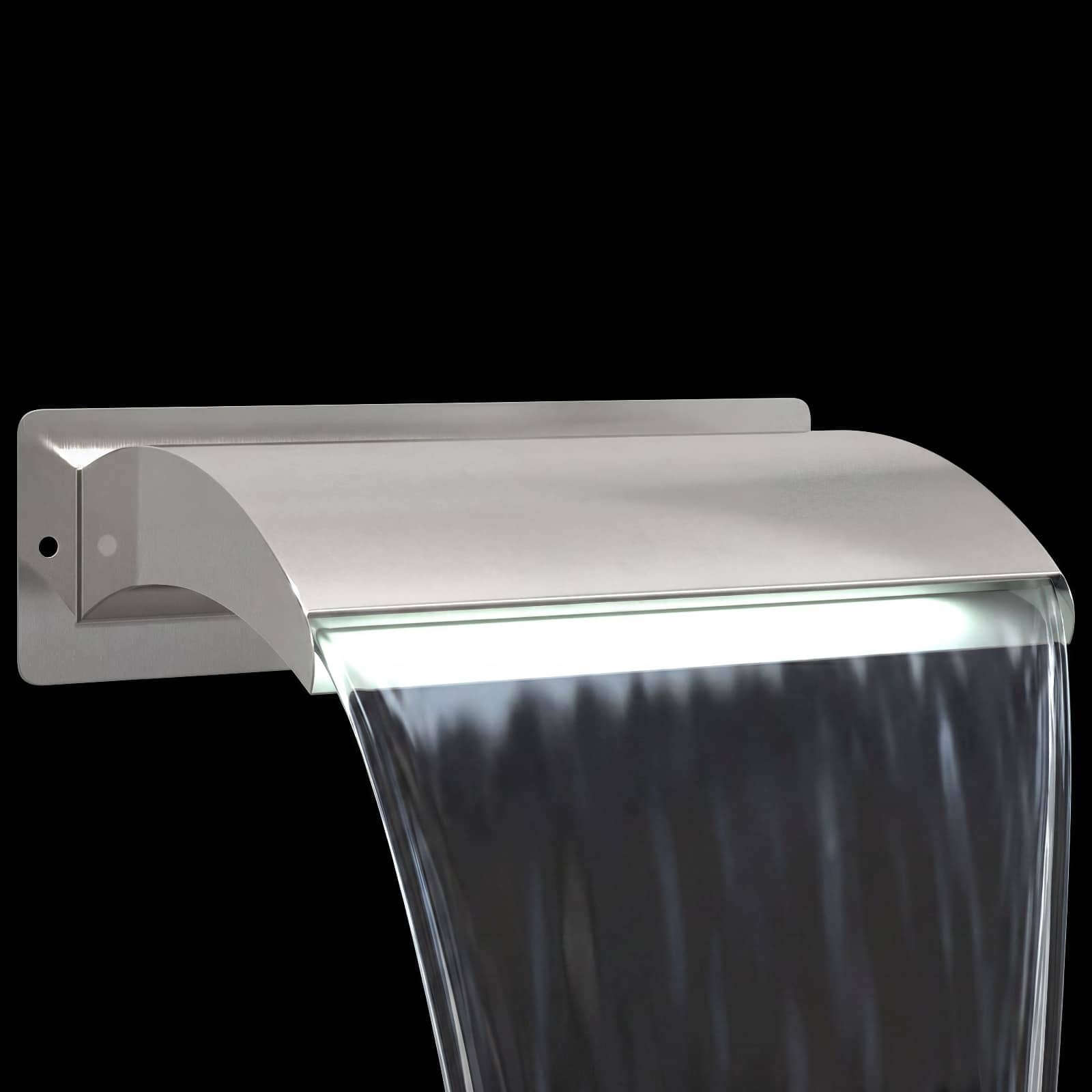 Zwembadwaterval met led Roestvrij staal 304 51 x 26 x 13 cm image 9