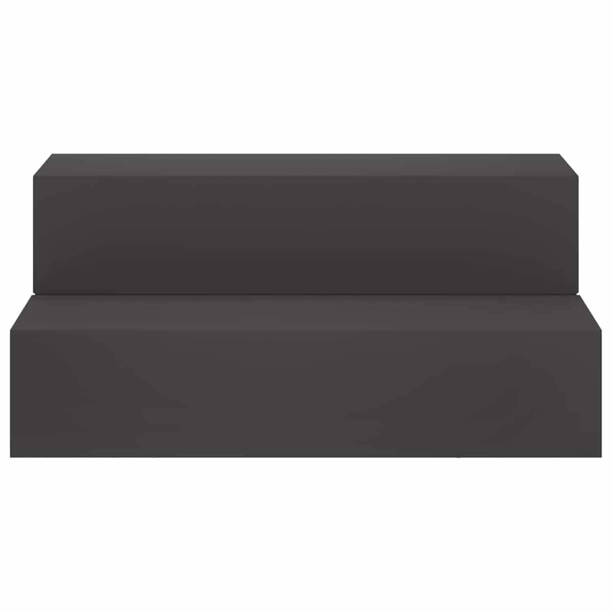 Havetrappe med 2 trin 80,5 x 56,5 x 34 cm Stål Sort - Billede 3