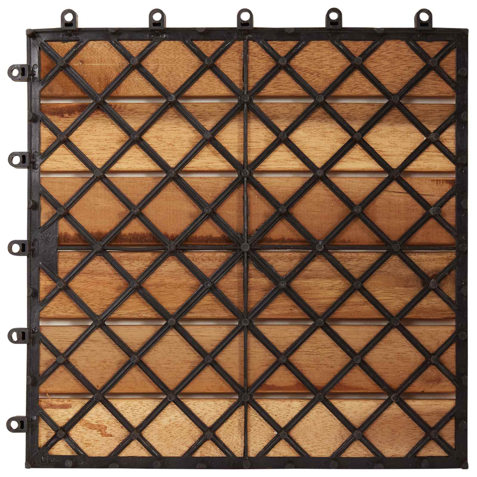 Laudat 20 pcs Ruskea 30 x 30 cm Akasiapuu - Image 3