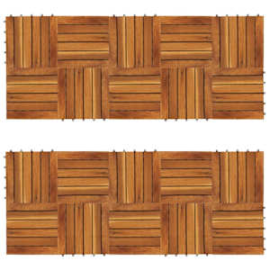 Dlažba na terasu 20 pcs Hnědá 30 x 30 cm Akáciové dřevo - obrázek 4
