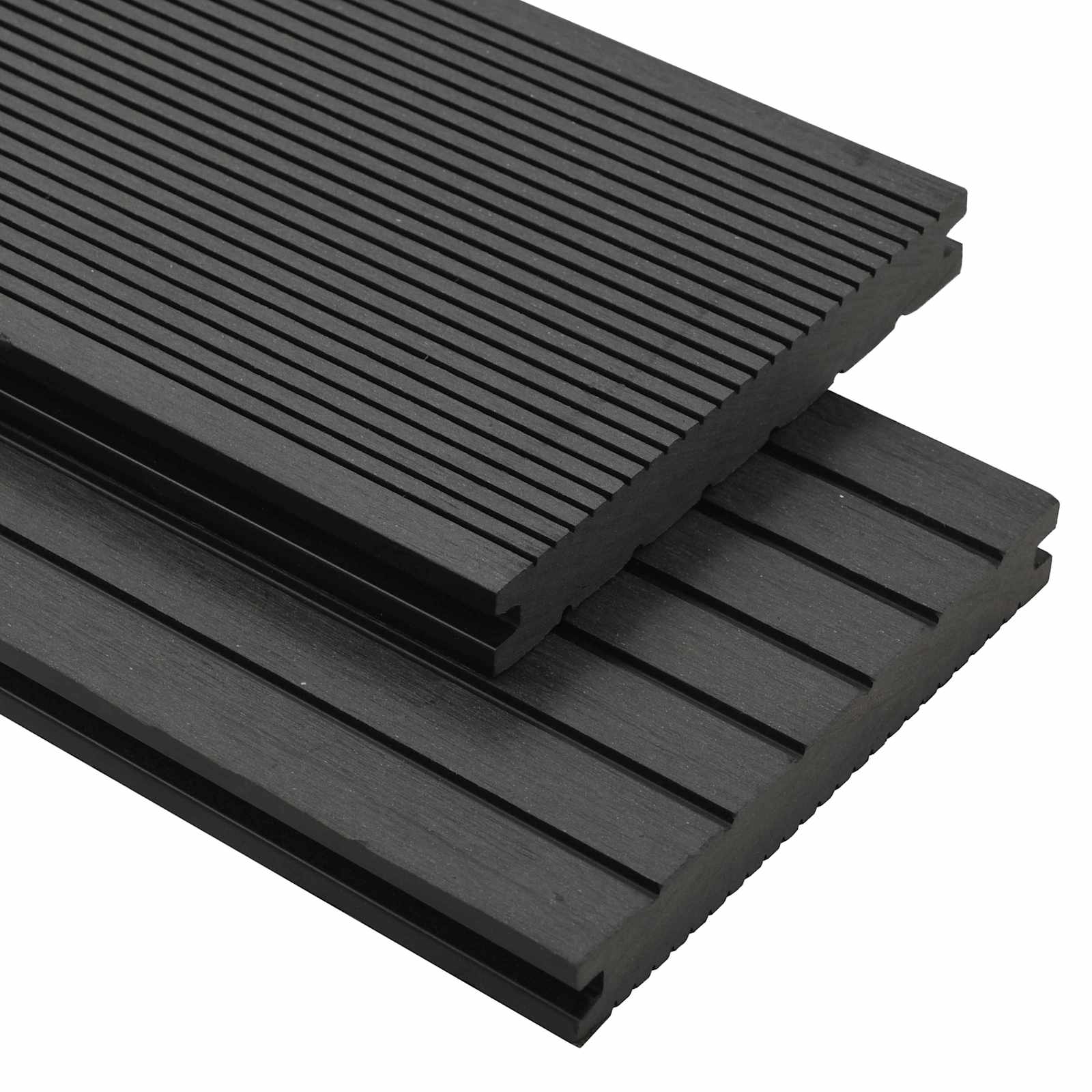 Terras plank 48 pcs Zwart WPC image 7