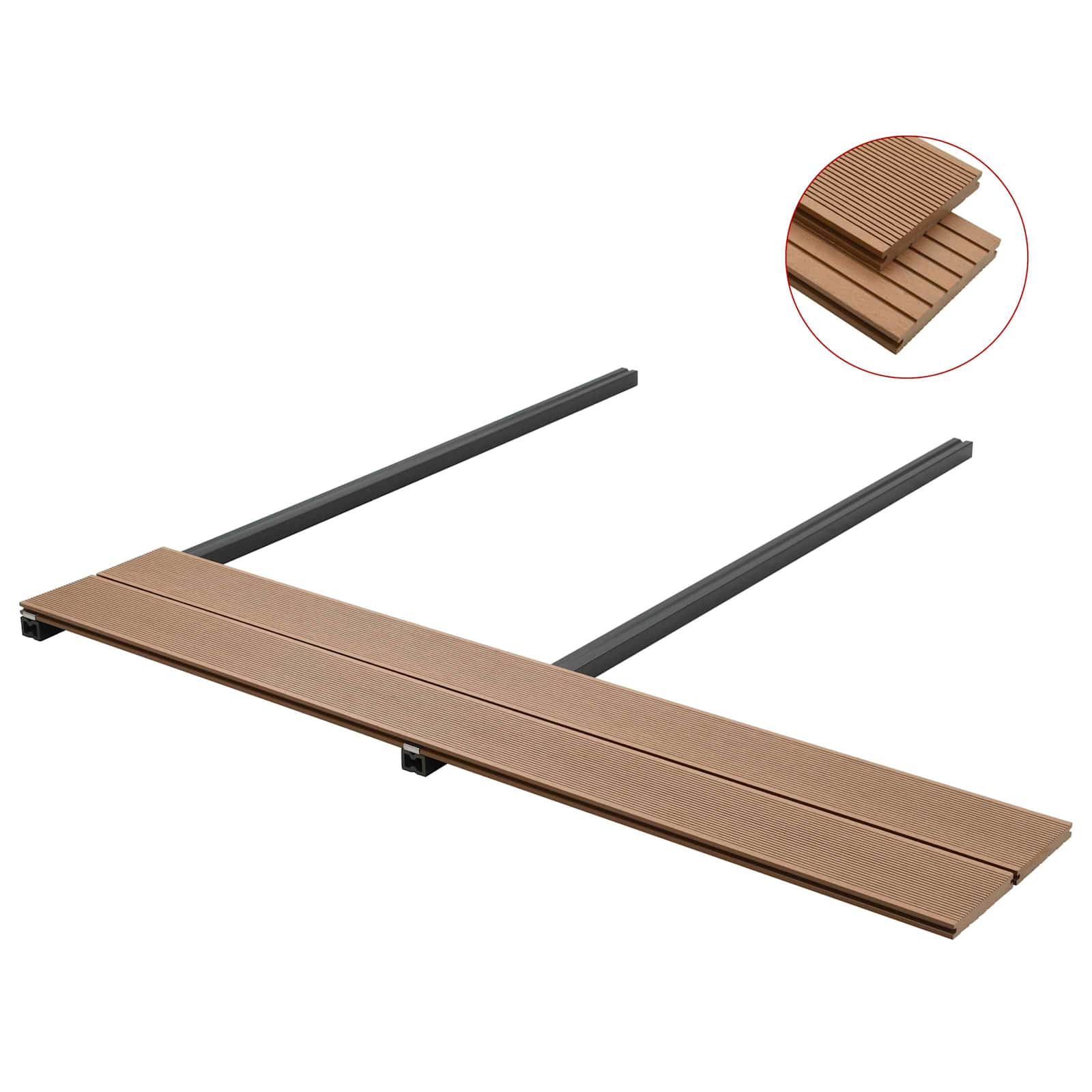 Terras plank 32 pcs Teakhout WPC image 9