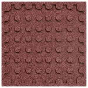 Dlaždice pro ochranu před pádem 12 pcs Červená 50 x 50 cm Guma - obrázek 3