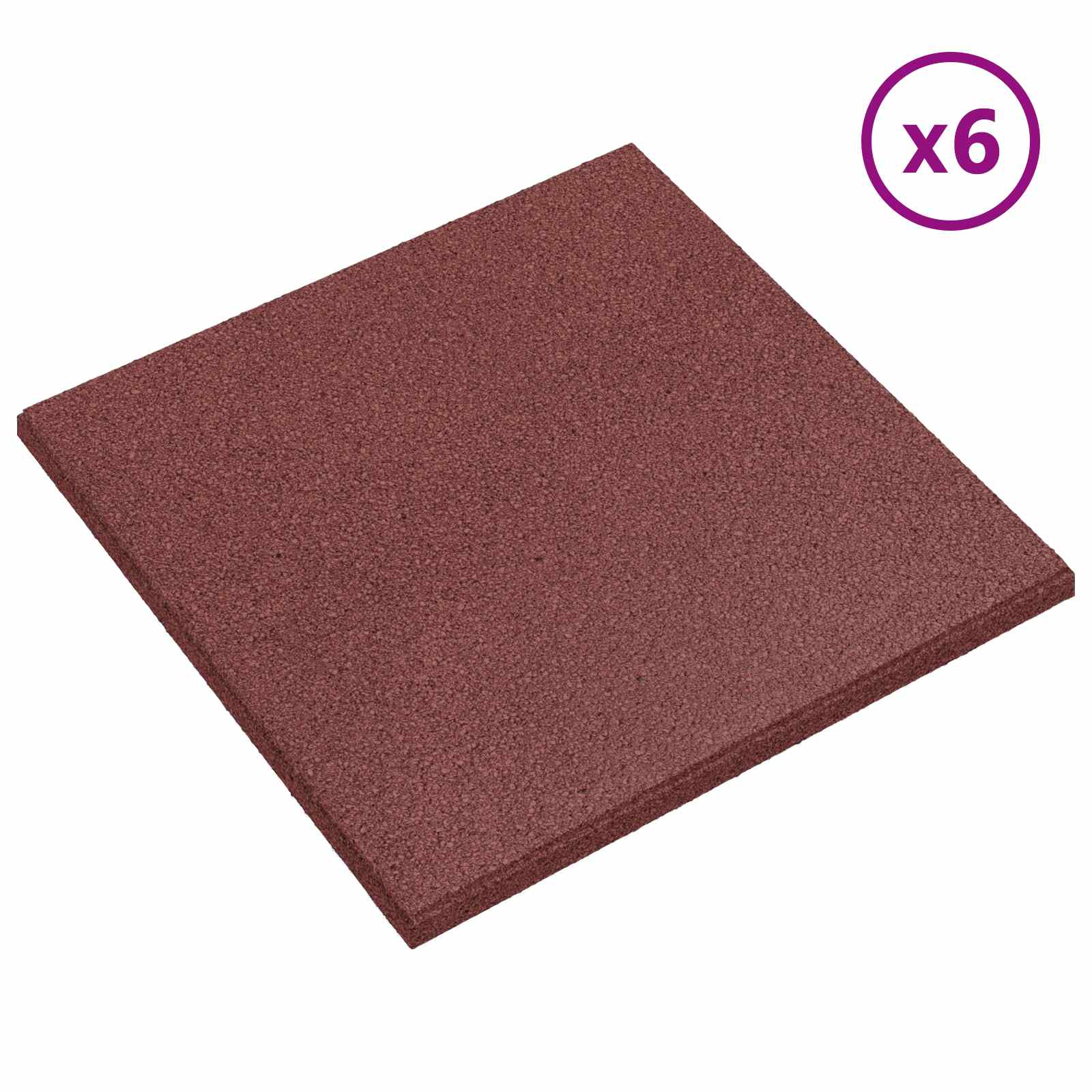 Valbescherming Tegels 18 pcs Rood 50 x 50 cm Rubber image 2