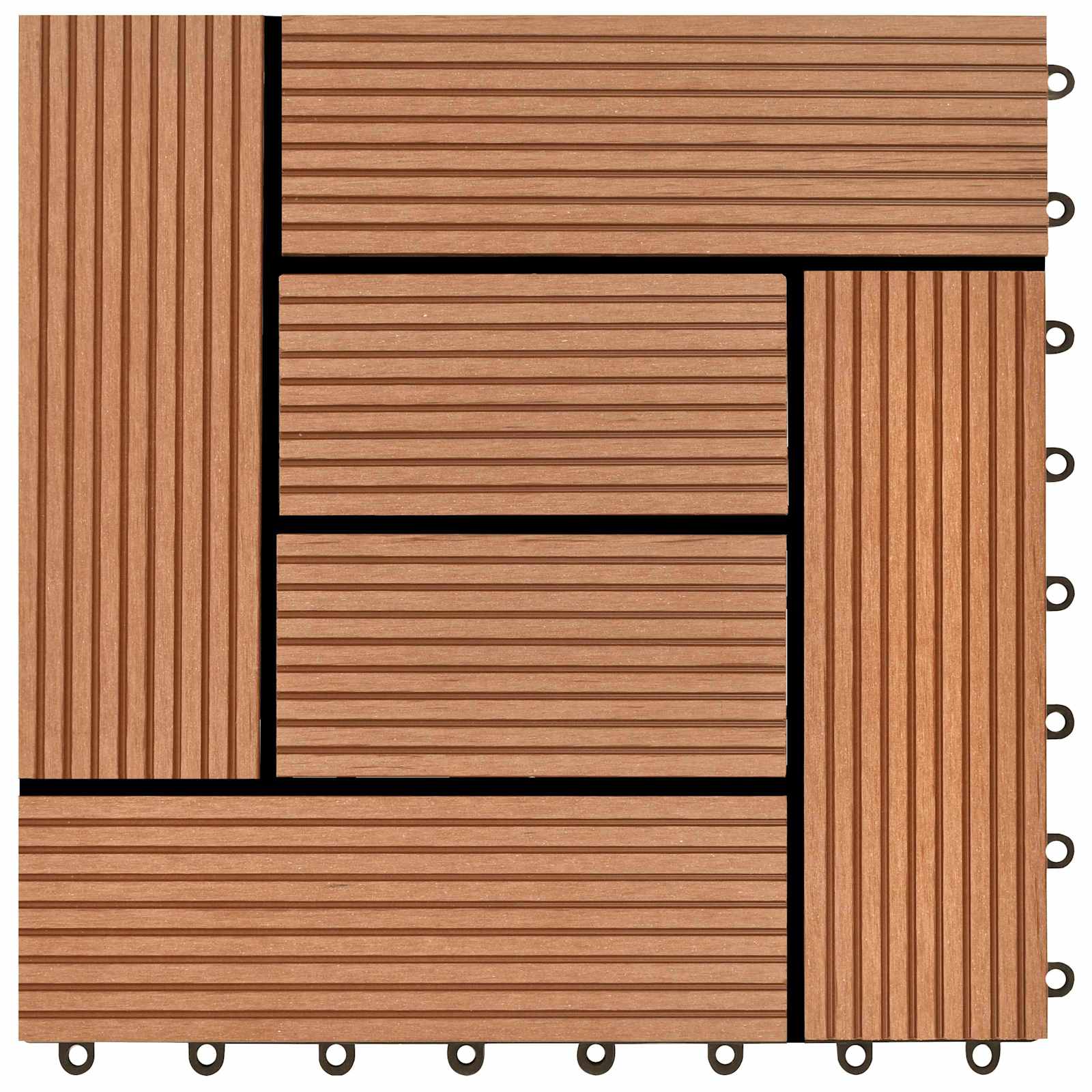Laudat 22 pcs Ruskea 30 x 30 cm WPC - Image 4