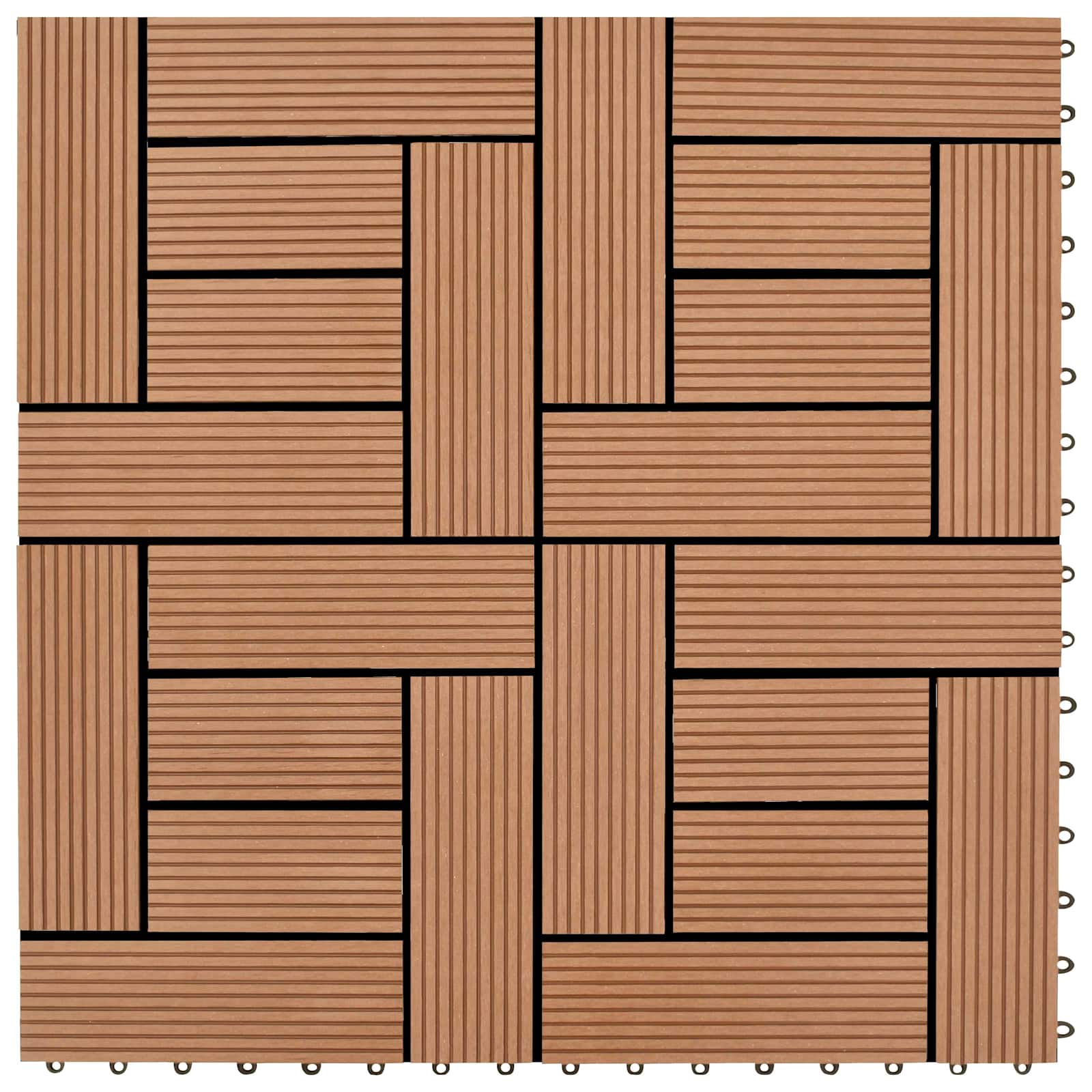 Laudat 22 pcs Ruskea 30 x 30 cm WPC - Image 5