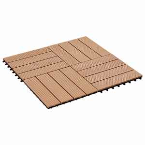 vidaXL Terrassiplaat 22 tk Tiikpuu 30 x 30 cm WPC