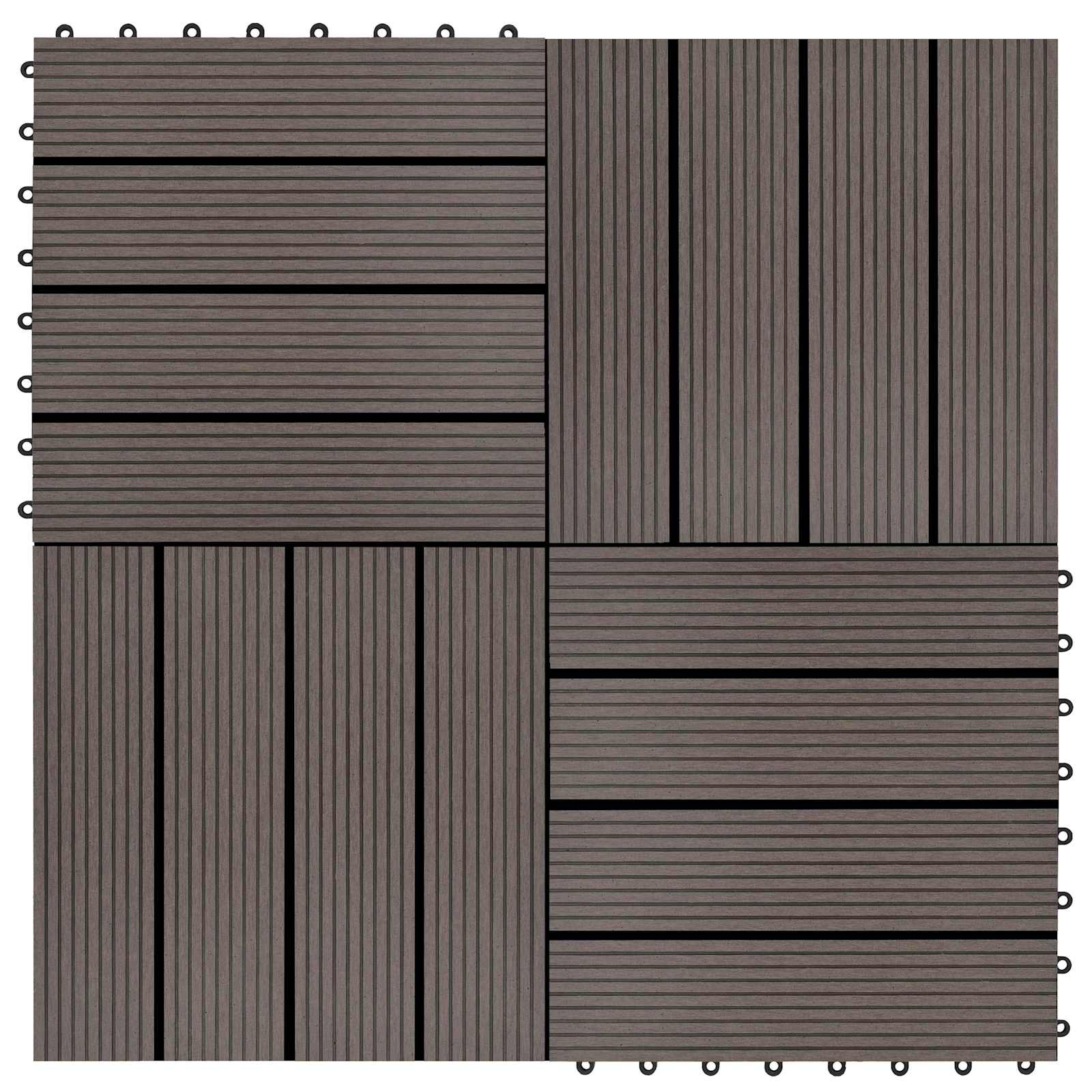Laudat 22 pcs Tumma ruskea 30 x 30 cm WPC - Image 5