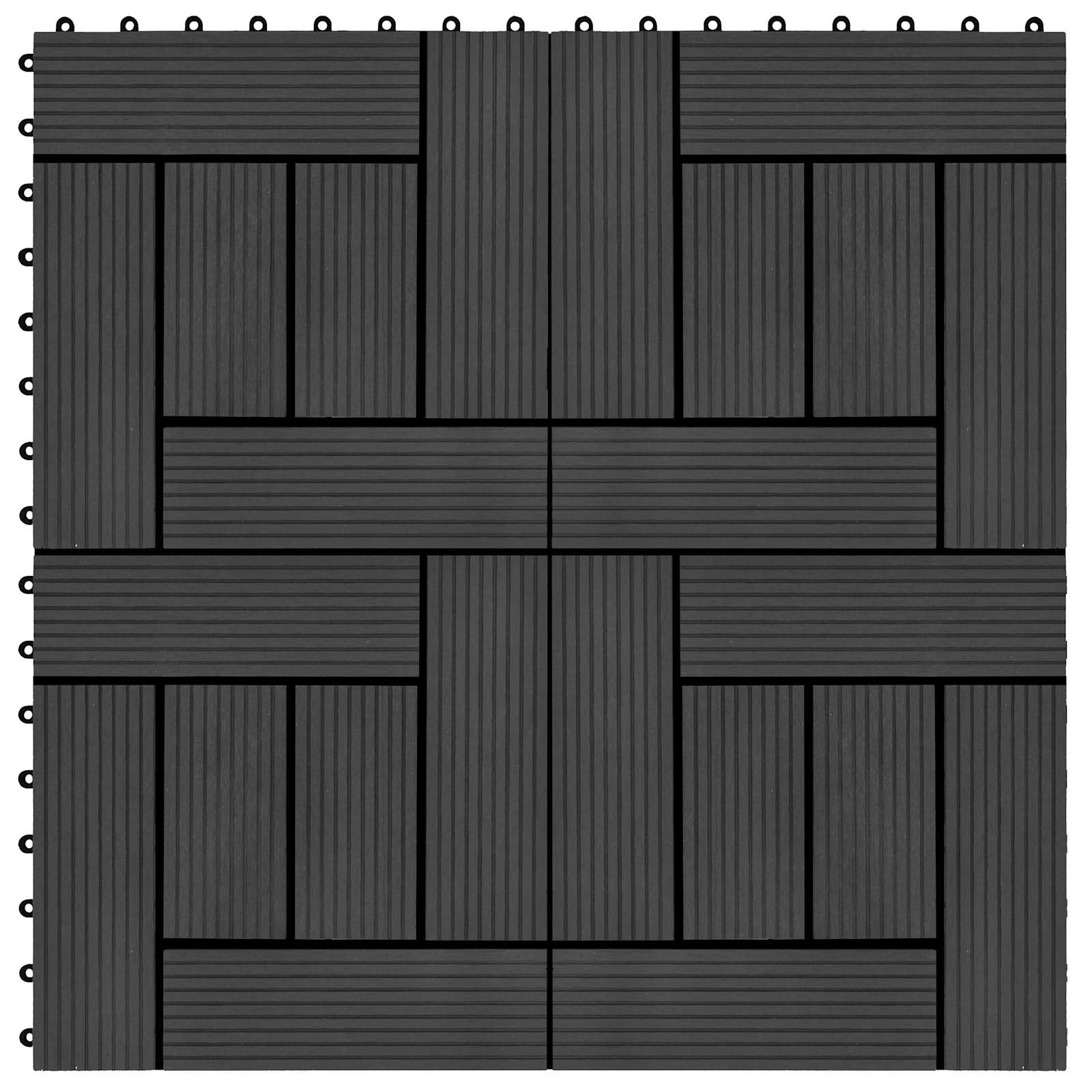 Laudat 22 pcs Musta 30 x 30 cm WPC - Image 5