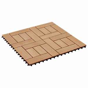 vidaXL Terrassiplaat 22 tk Tiikpuu 30 x 30 cm WPC