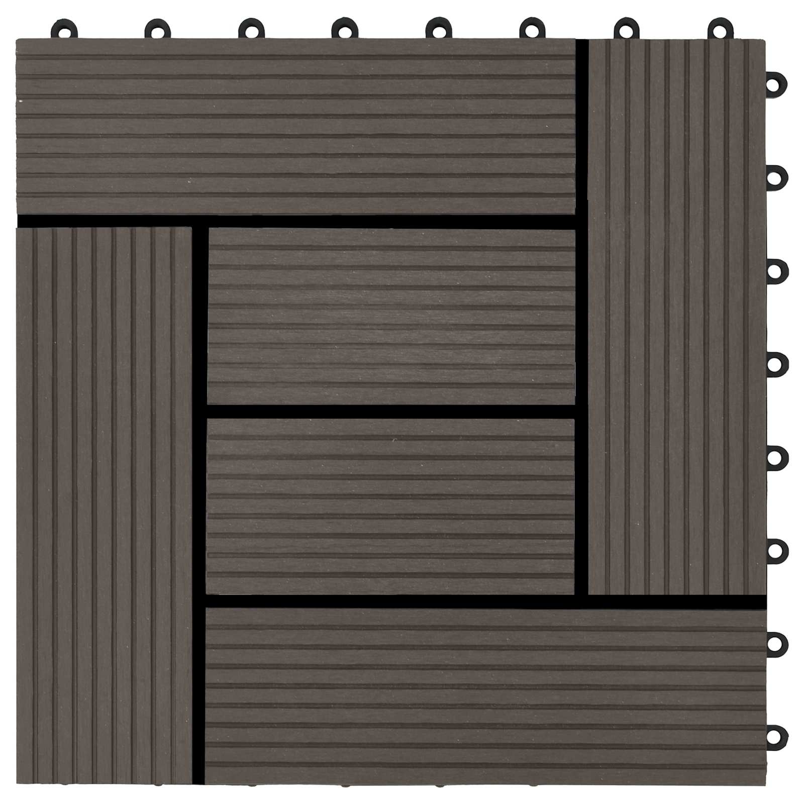 Laudat 22 pcs Tumma ruskea 30 x 30 cm WPC - Image 4